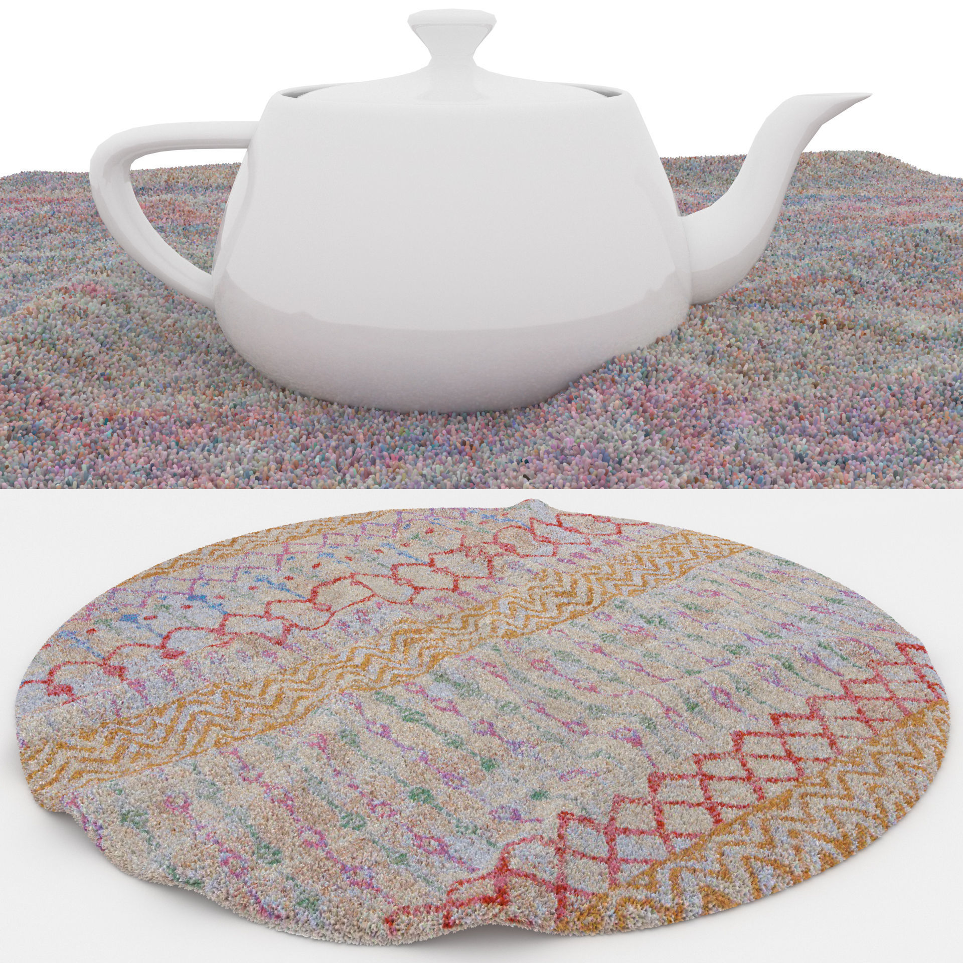 Rugs No 661 Low-poly 3D model_1