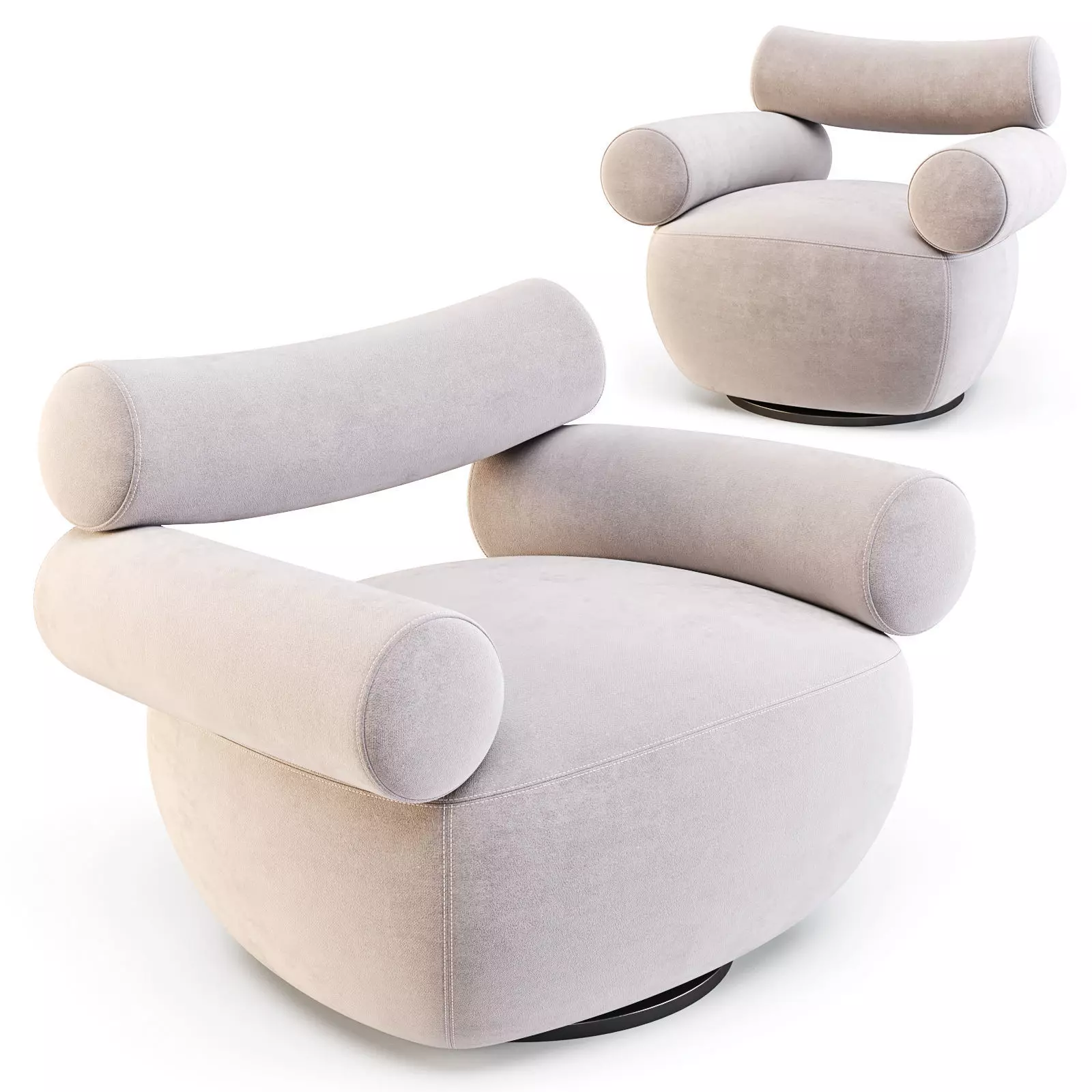 Labofa Mallow - Lounge Chairs Large and Small 3D model_0