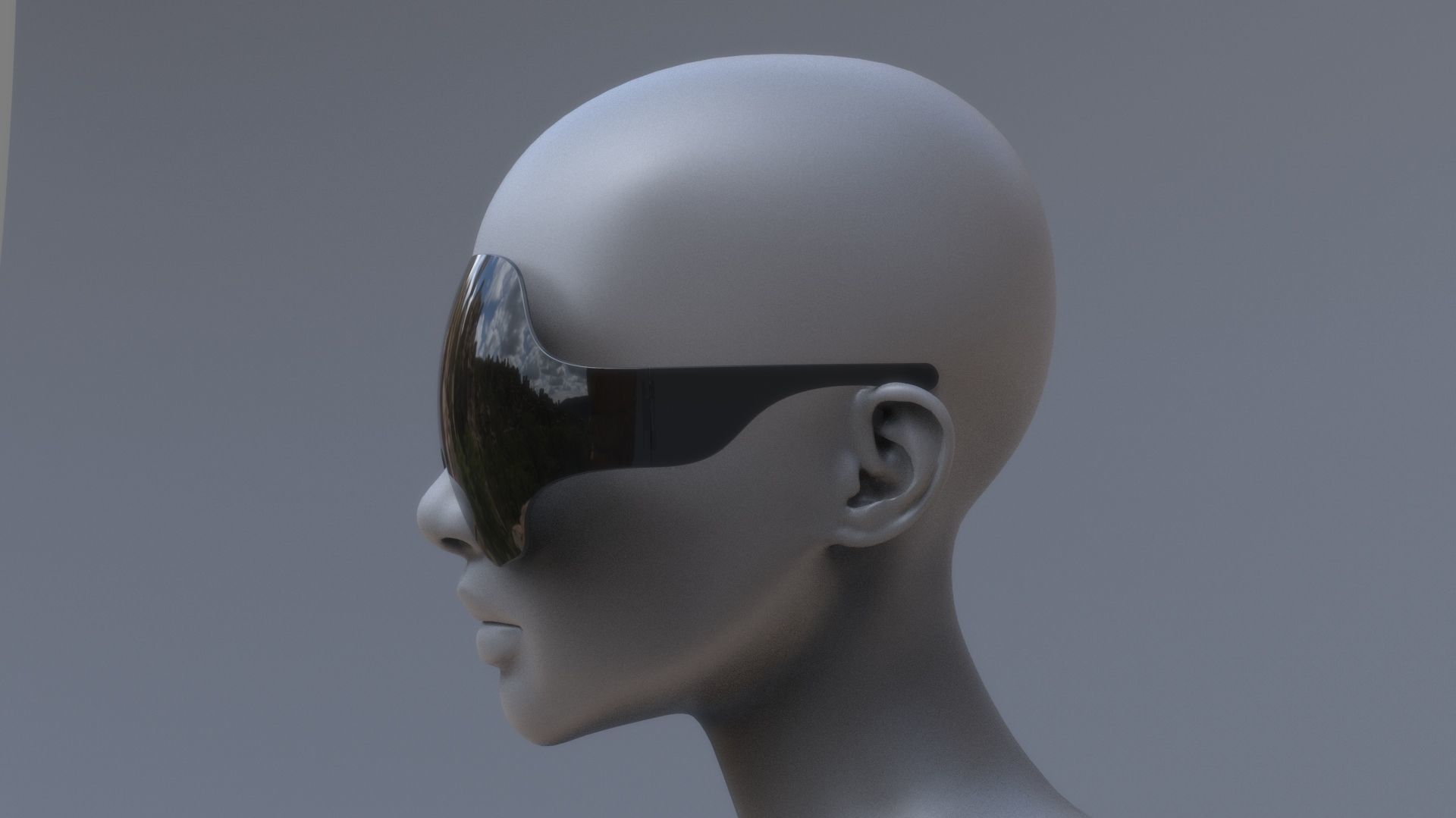 Fashion Sci fi glasses pack x4 3D Model Collection_6