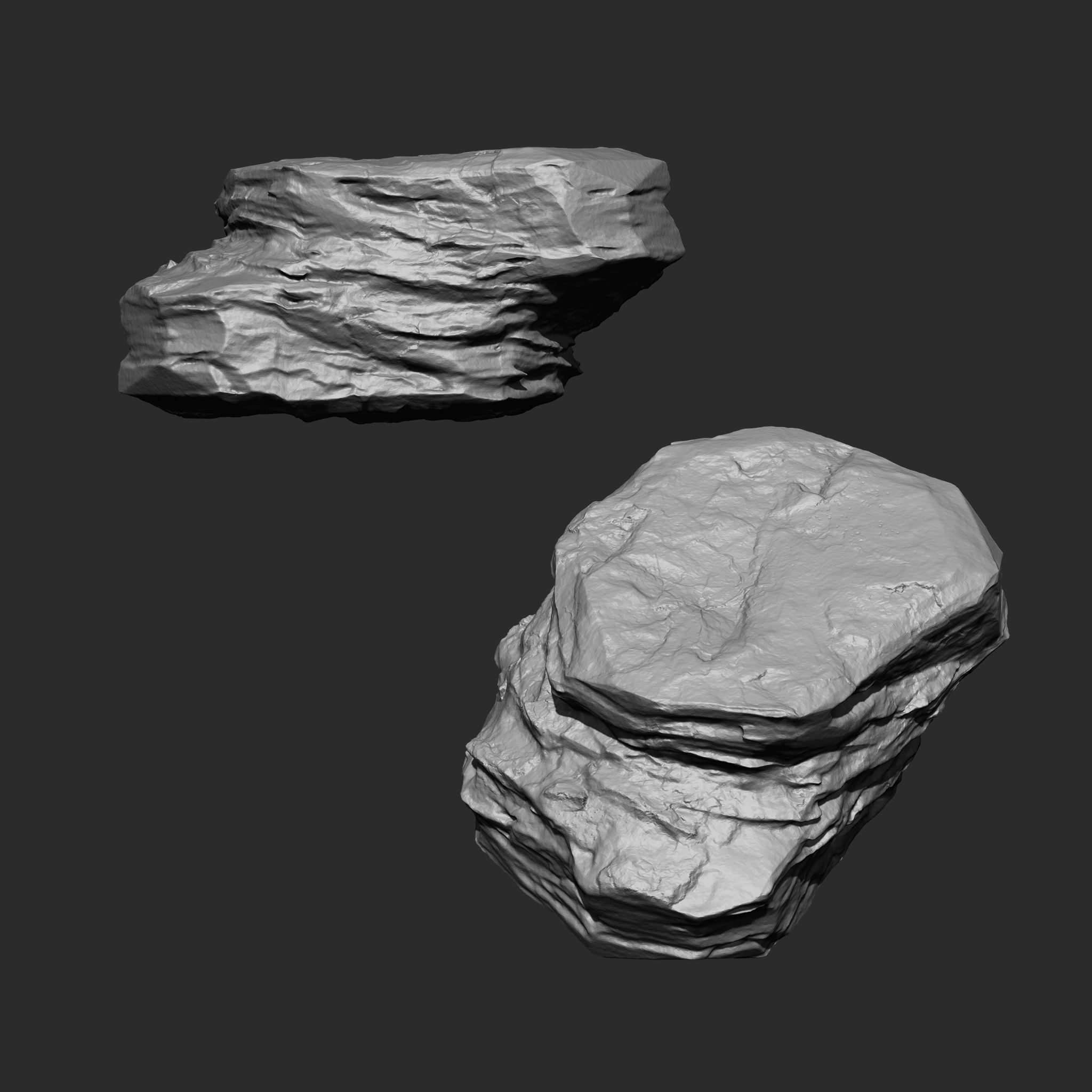 STONE AND ROCK MEGA PACK 4 IN ONE - 87 BRUSHES 3D model_22