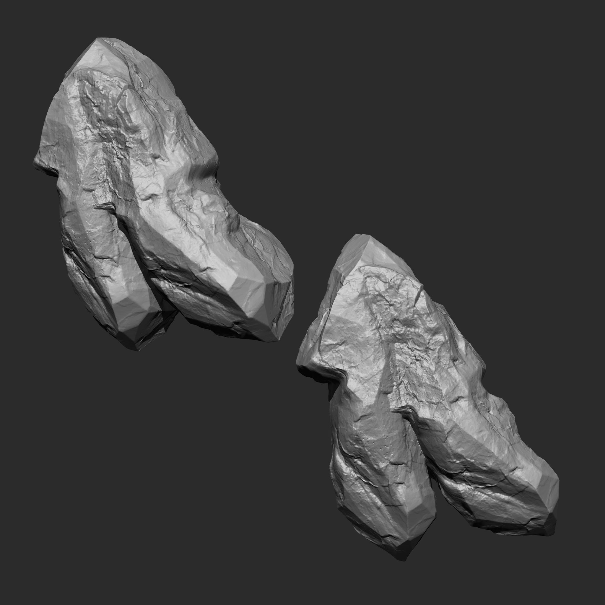 STONE AND ROCK MEGA PACK 4 IN ONE - 87 BRUSHES 3D model_10