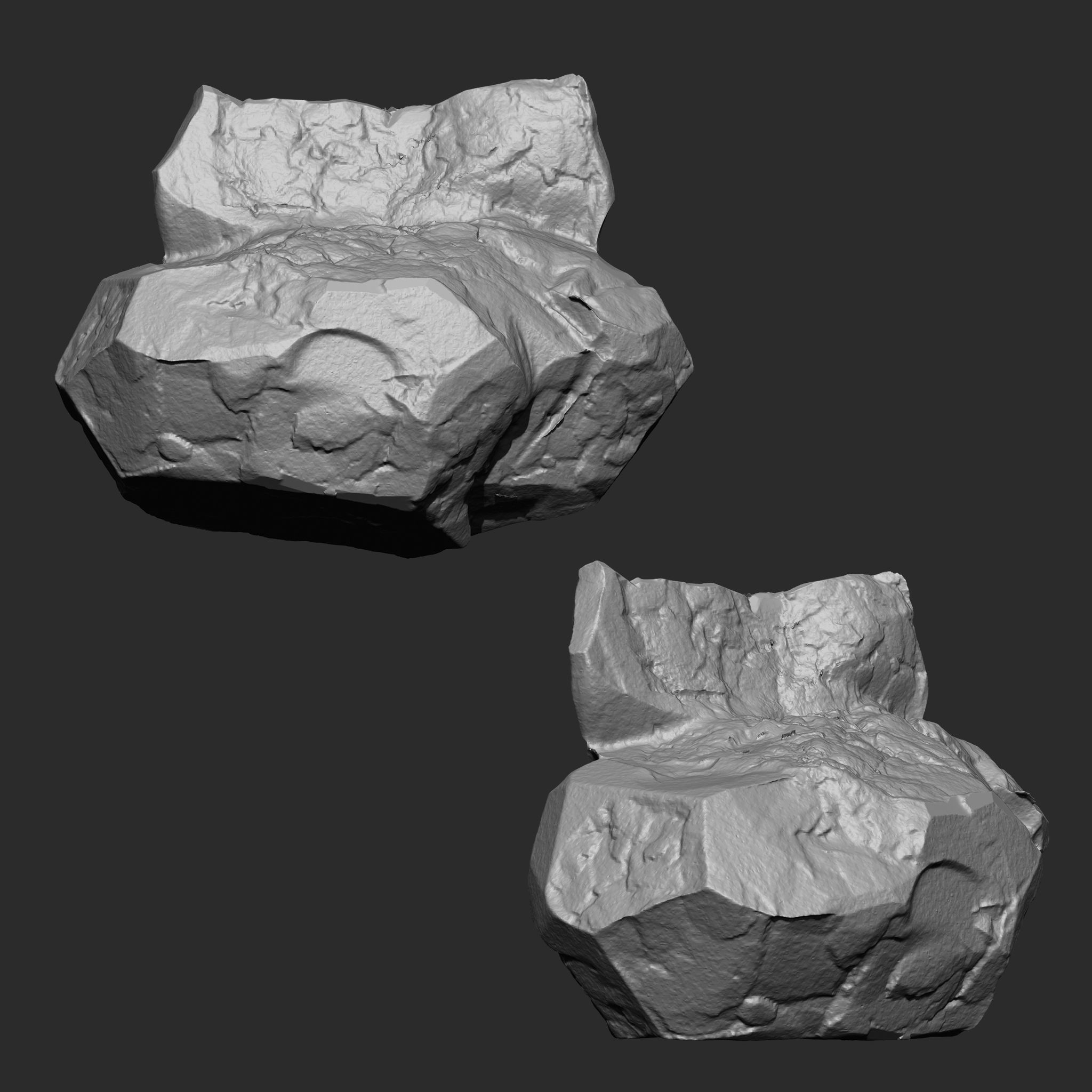 STONE AND ROCK MEGA PACK 4 IN ONE - 87 BRUSHES 3D model_5