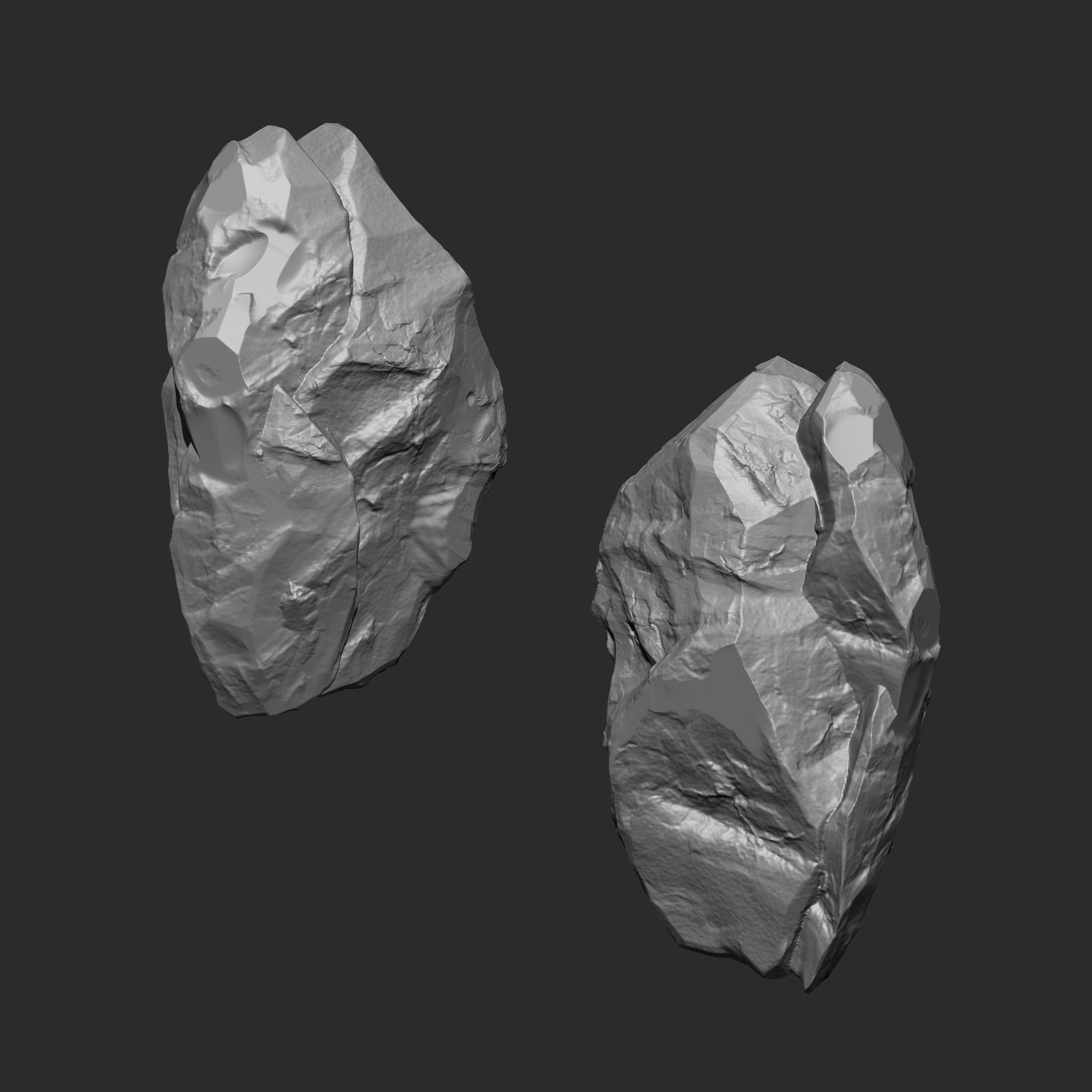 STONE AND ROCK MEGA PACK 4 IN ONE - 87 BRUSHES 3D model_14