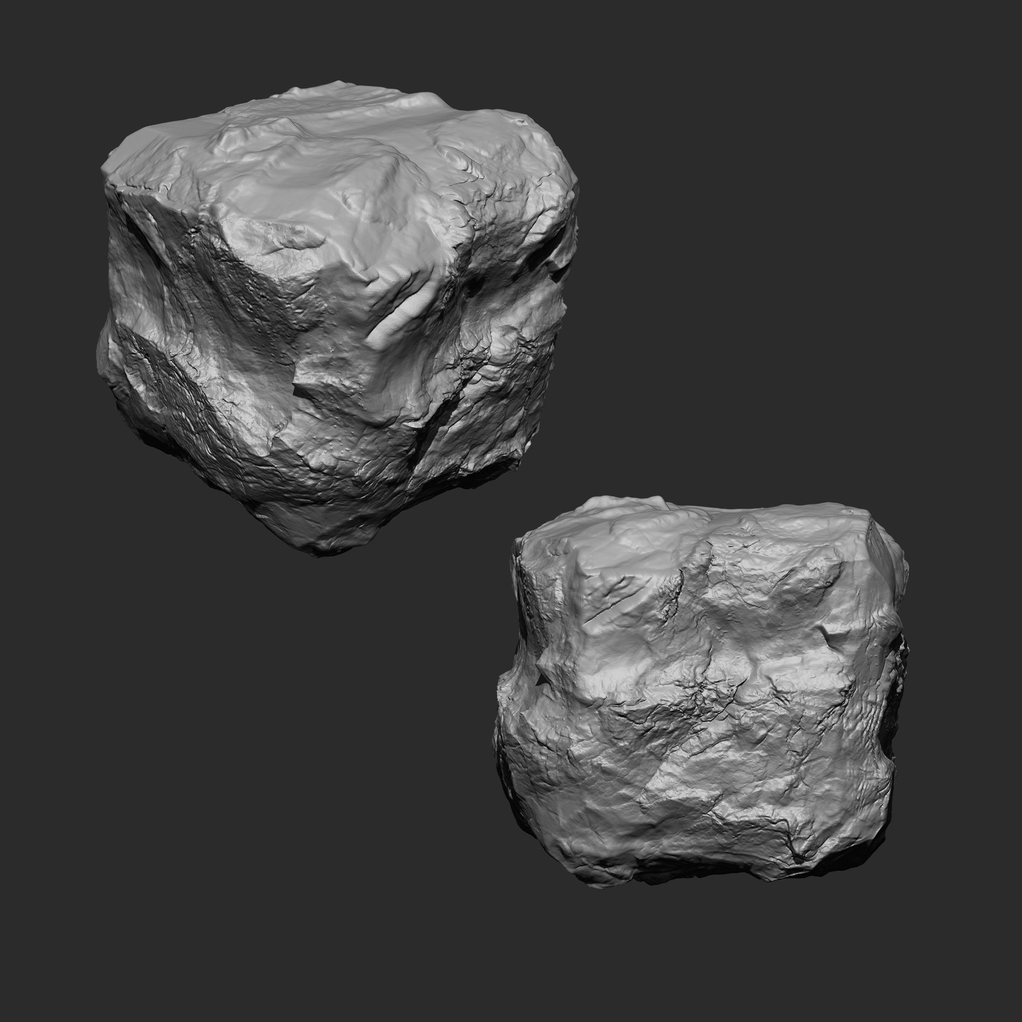 STONE AND ROCK MEGA PACK 4 IN ONE - 87 BRUSHES 3D model_28
