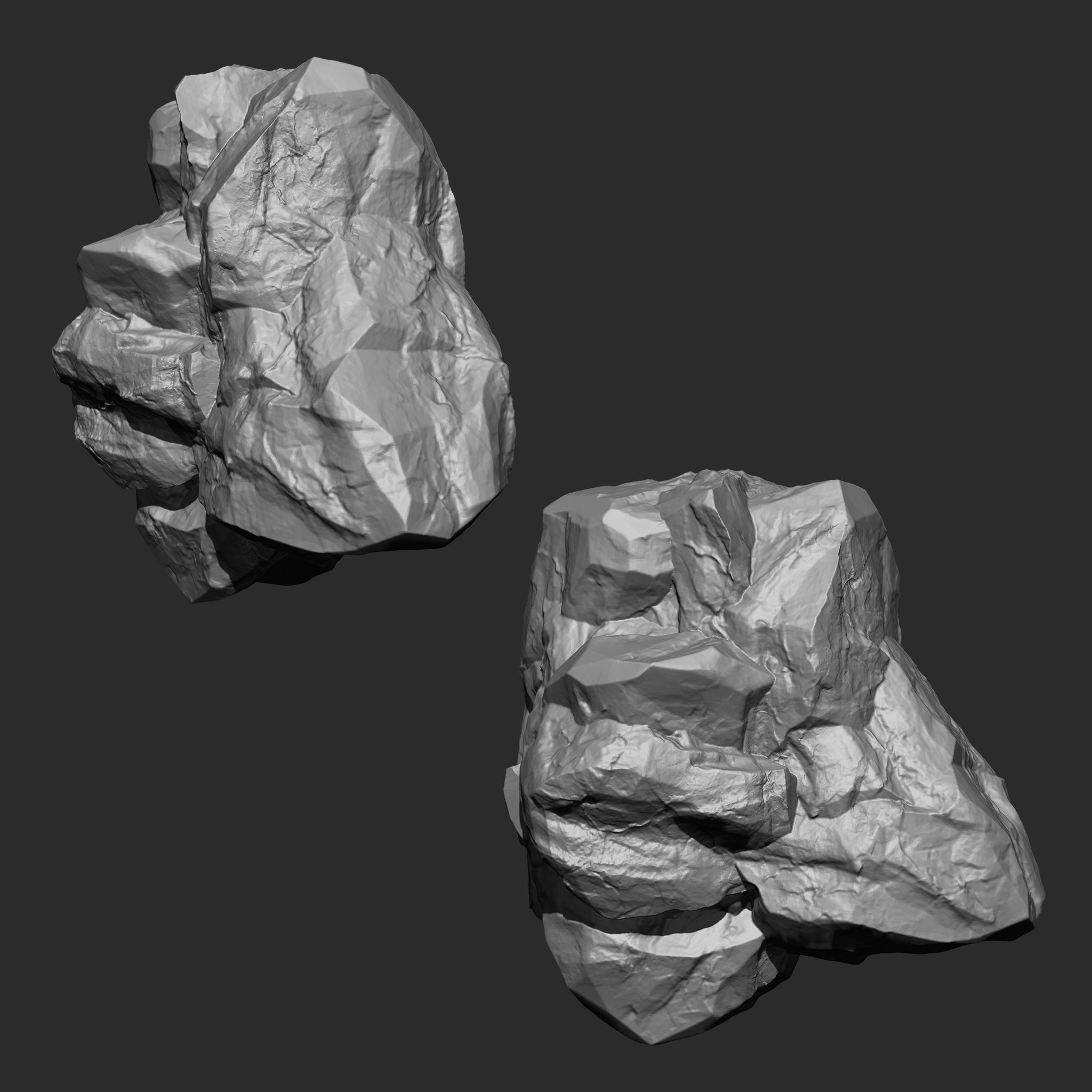 STONE AND ROCK MEGA PACK 4 IN ONE - 87 BRUSHES 3D model_12