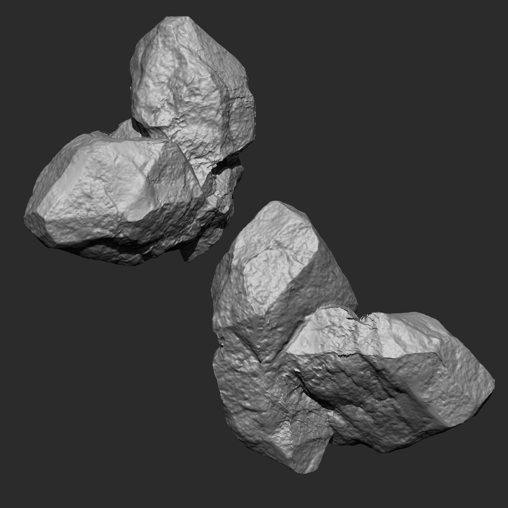 STONE AND ROCK MEGA PACK 4 IN ONE - 87 BRUSHES 3D model_24