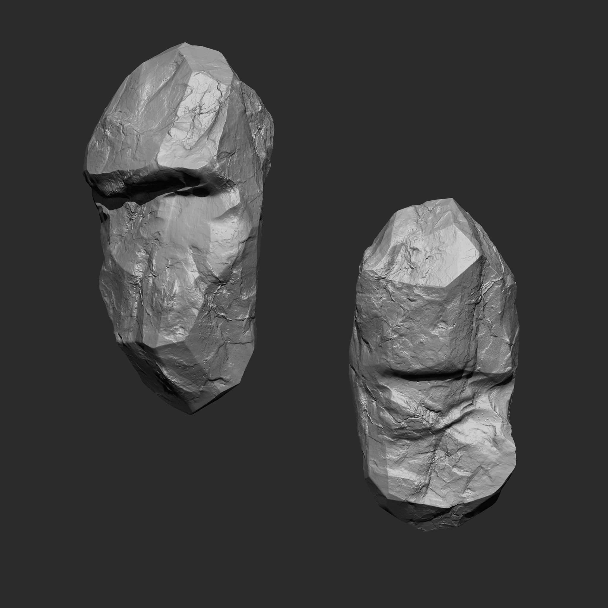 STONE AND ROCK MEGA PACK 4 IN ONE - 87 BRUSHES 3D model_9