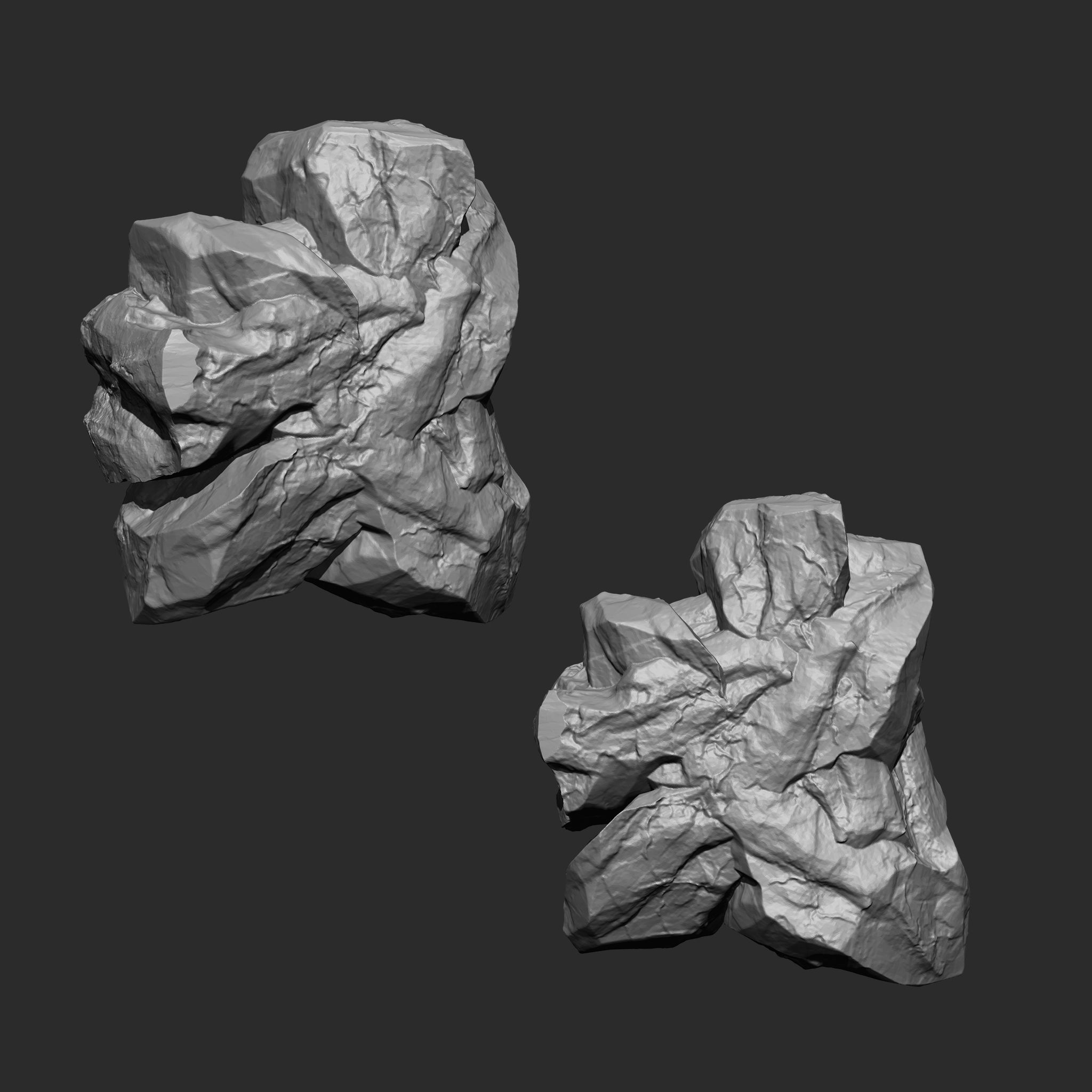 STONE AND ROCK MEGA PACK 4 IN ONE - 87 BRUSHES 3D model_11