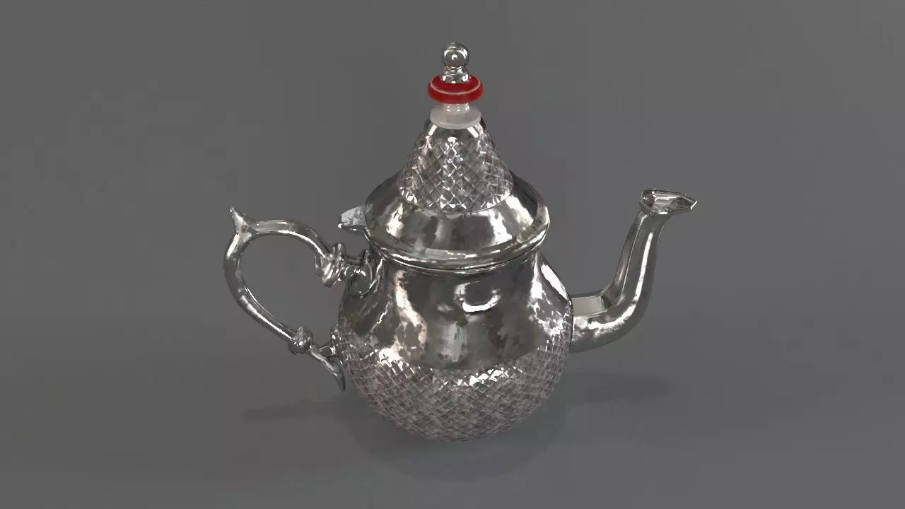 TEAPOT 3D MODEL silver 3D model_0