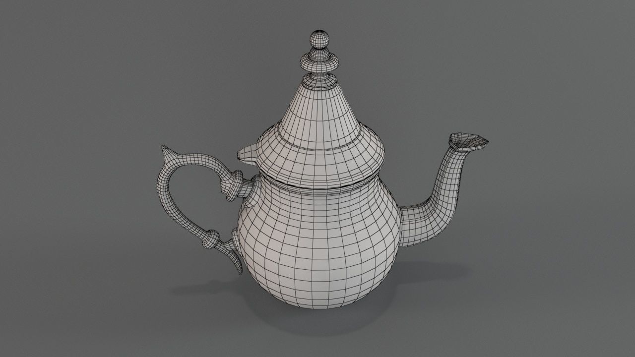 TEAPOT 3D MODEL silver 3D model_8
