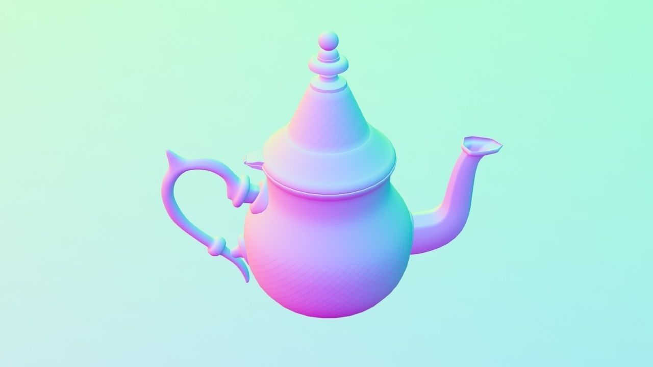 TEAPOT 3D MODEL silver 3D model_7