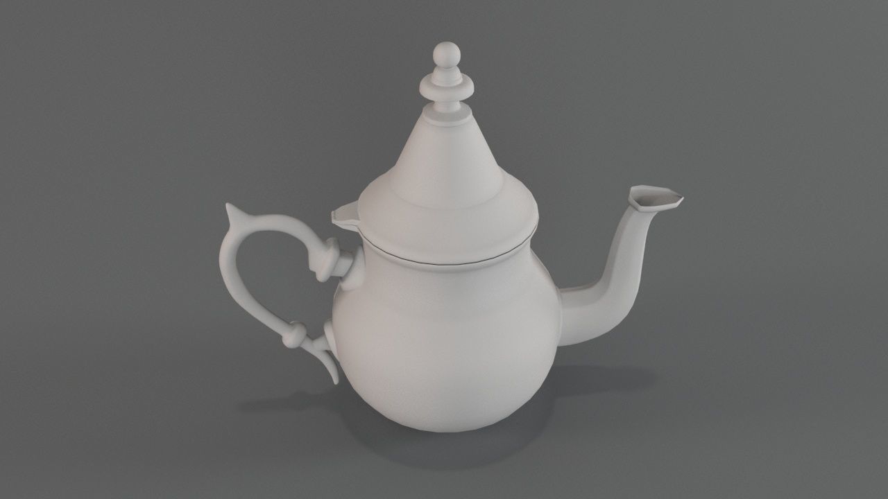 TEAPOT 3D MODEL silver 3D model_2