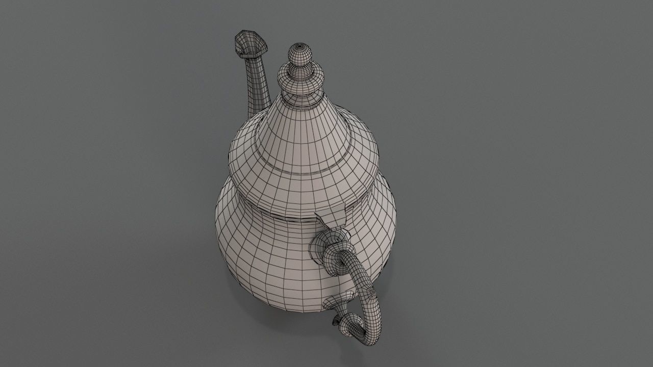 TEAPOT 3D MODEL silver 3D model_9