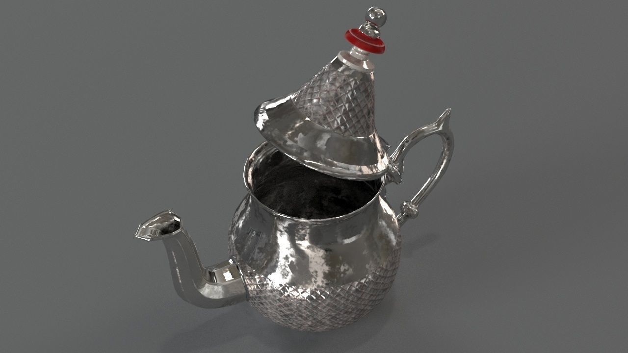 TEAPOT 3D MODEL silver 3D model_1