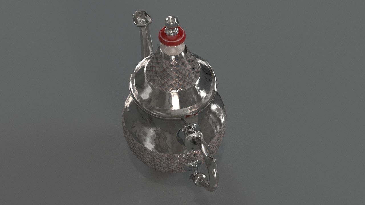 TEAPOT 3D MODEL silver 3D model_3