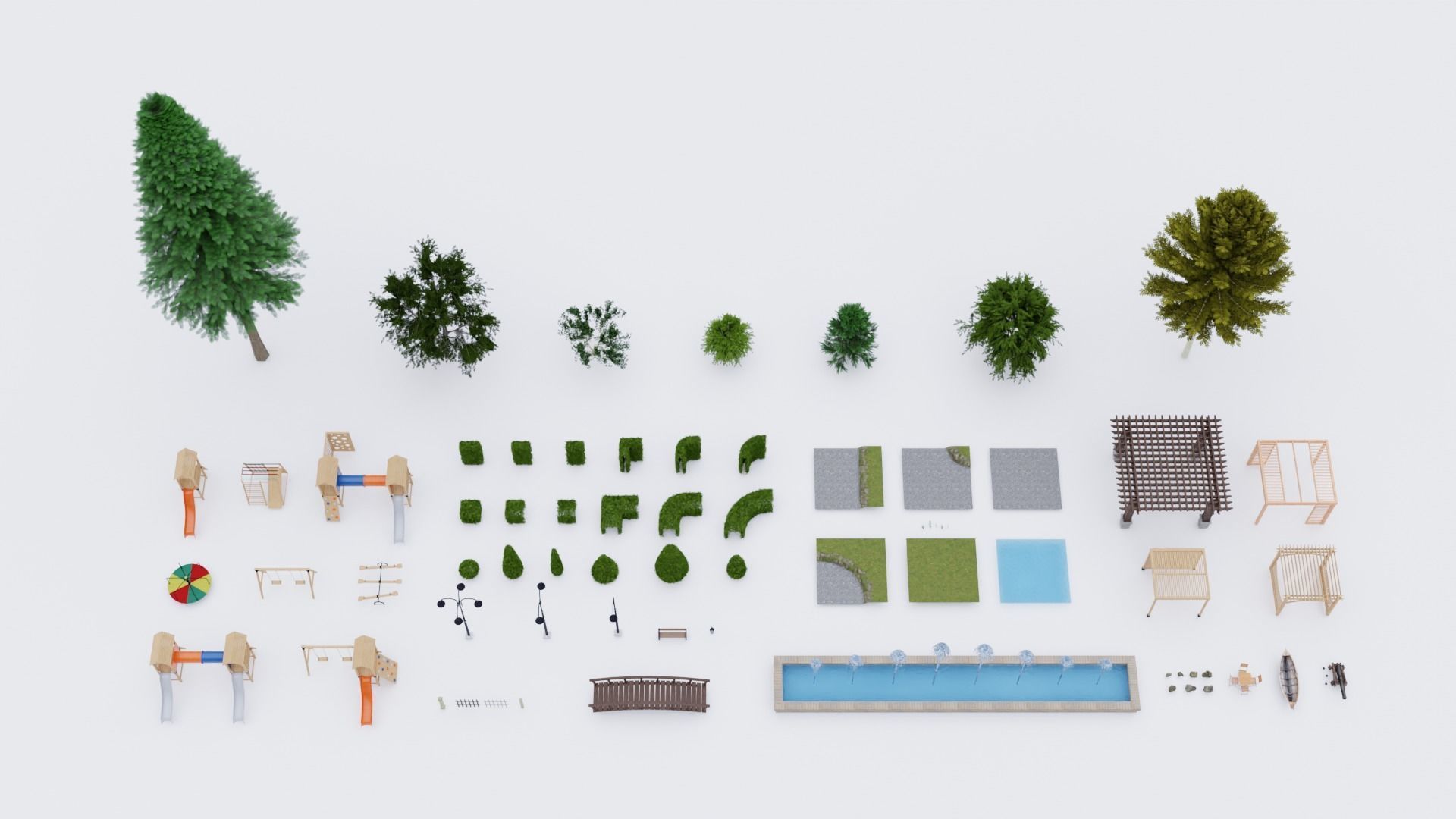 Garden Park Maker 3D model_8