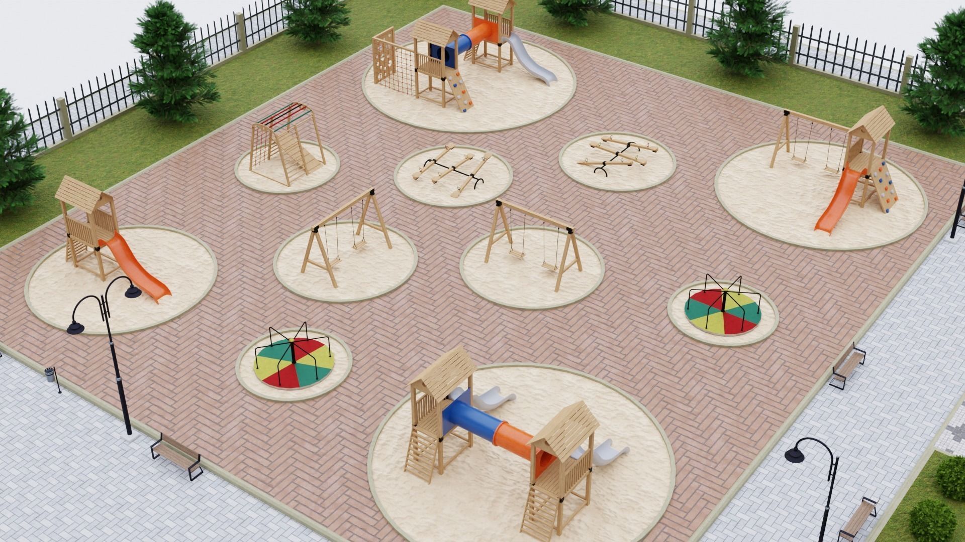 Garden Park Maker 3D model_4