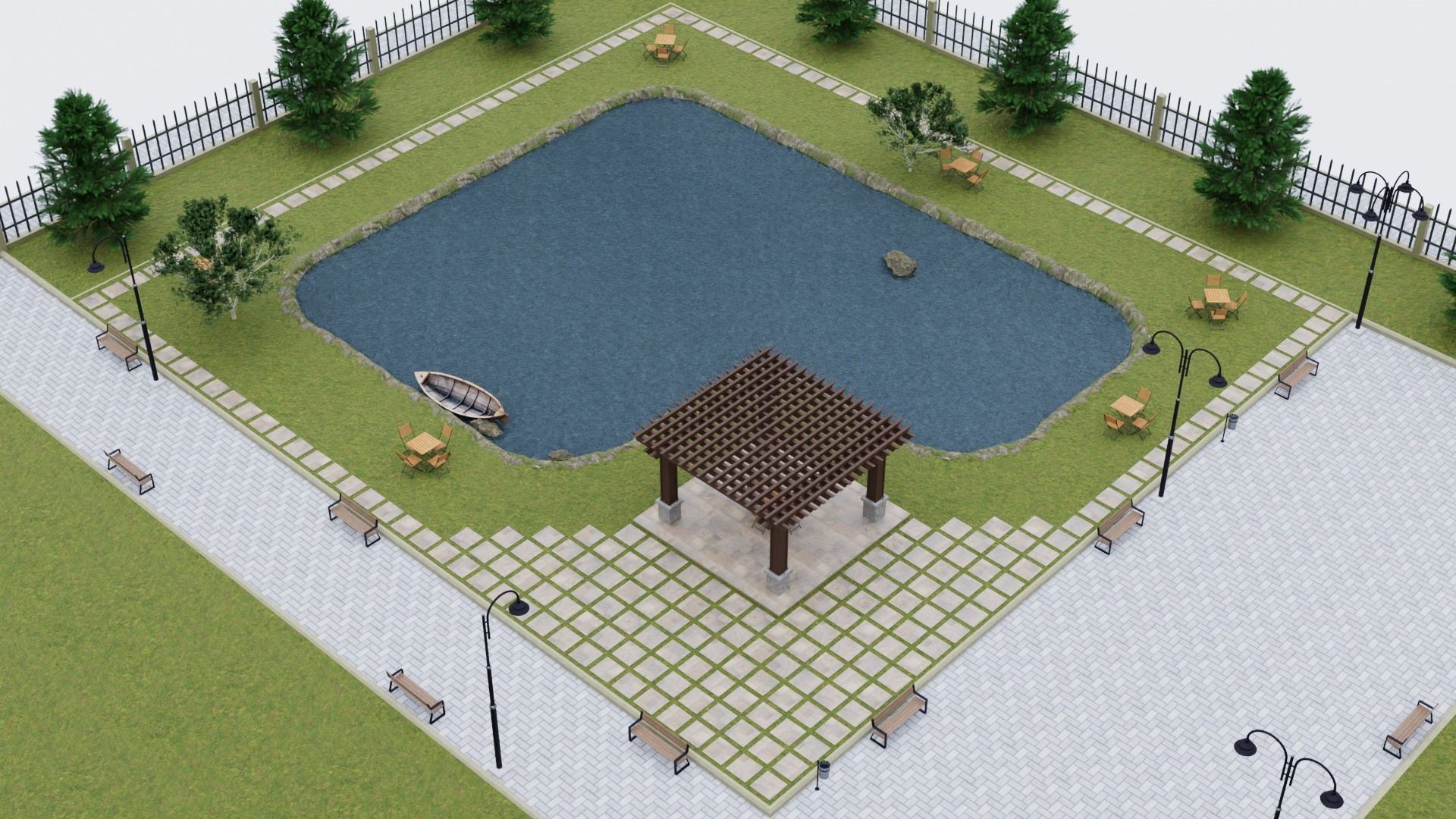 Garden Park Maker 3D model_5