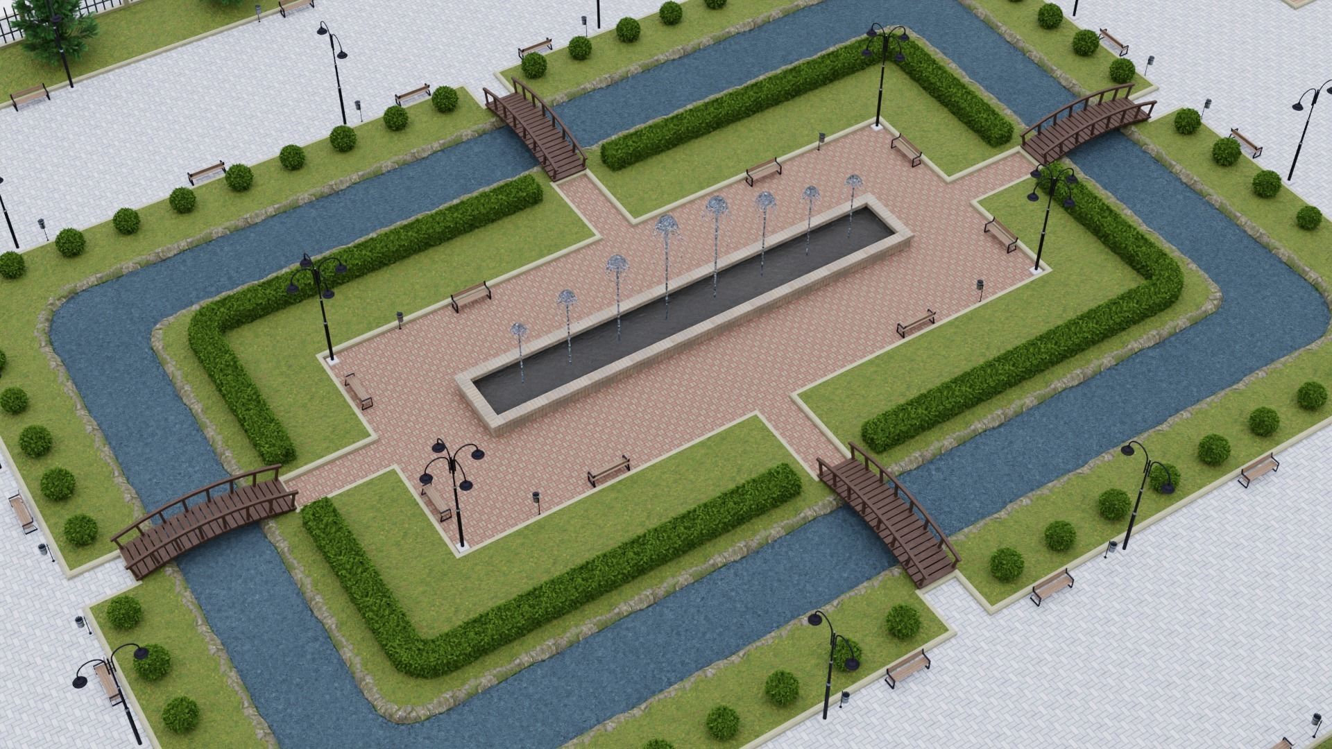 Garden Park Maker 3D model_7