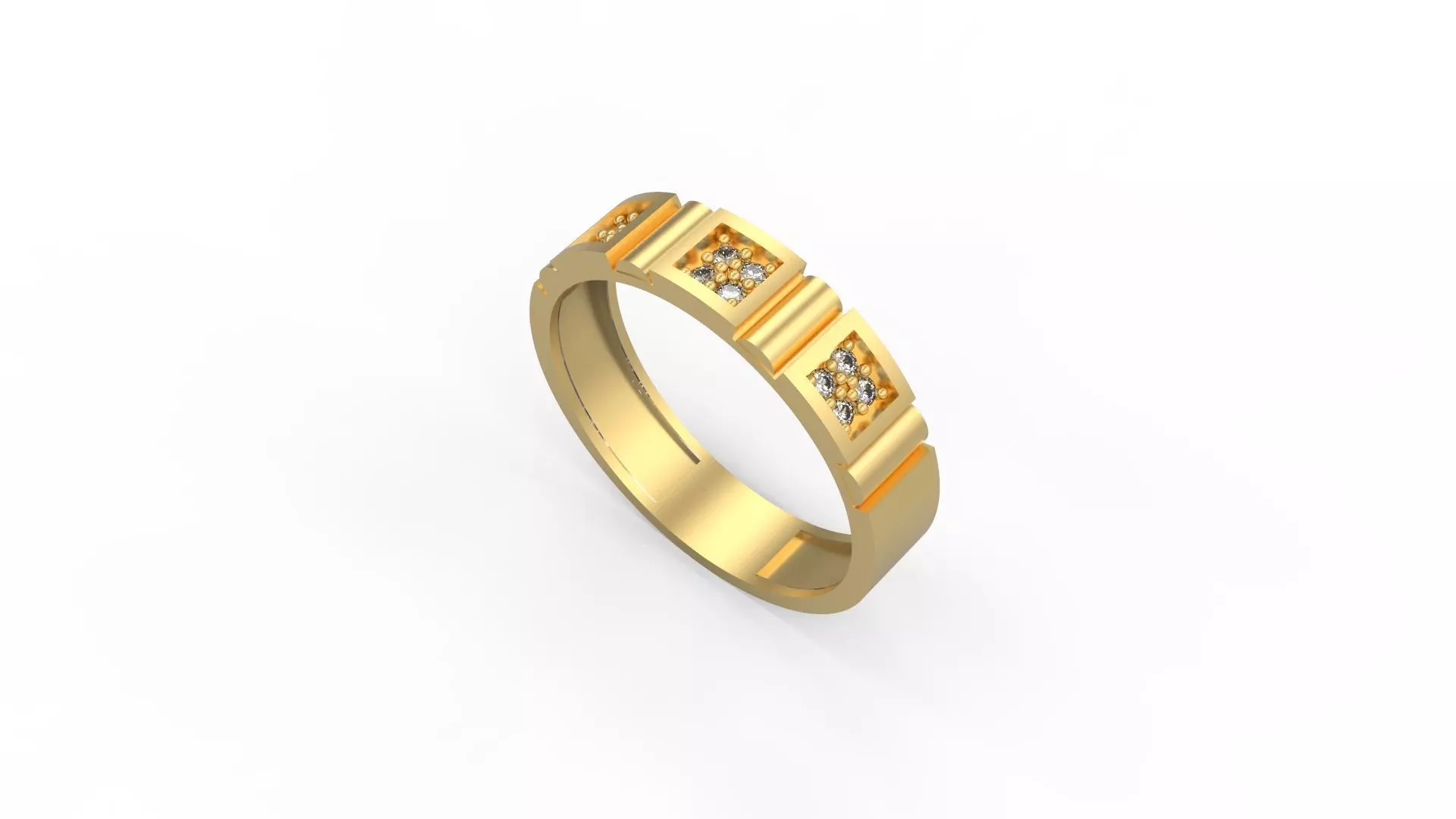 Band Ring 3D print model_0