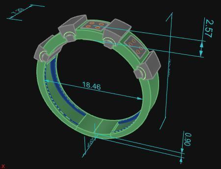 Band Ring 3D print model_7