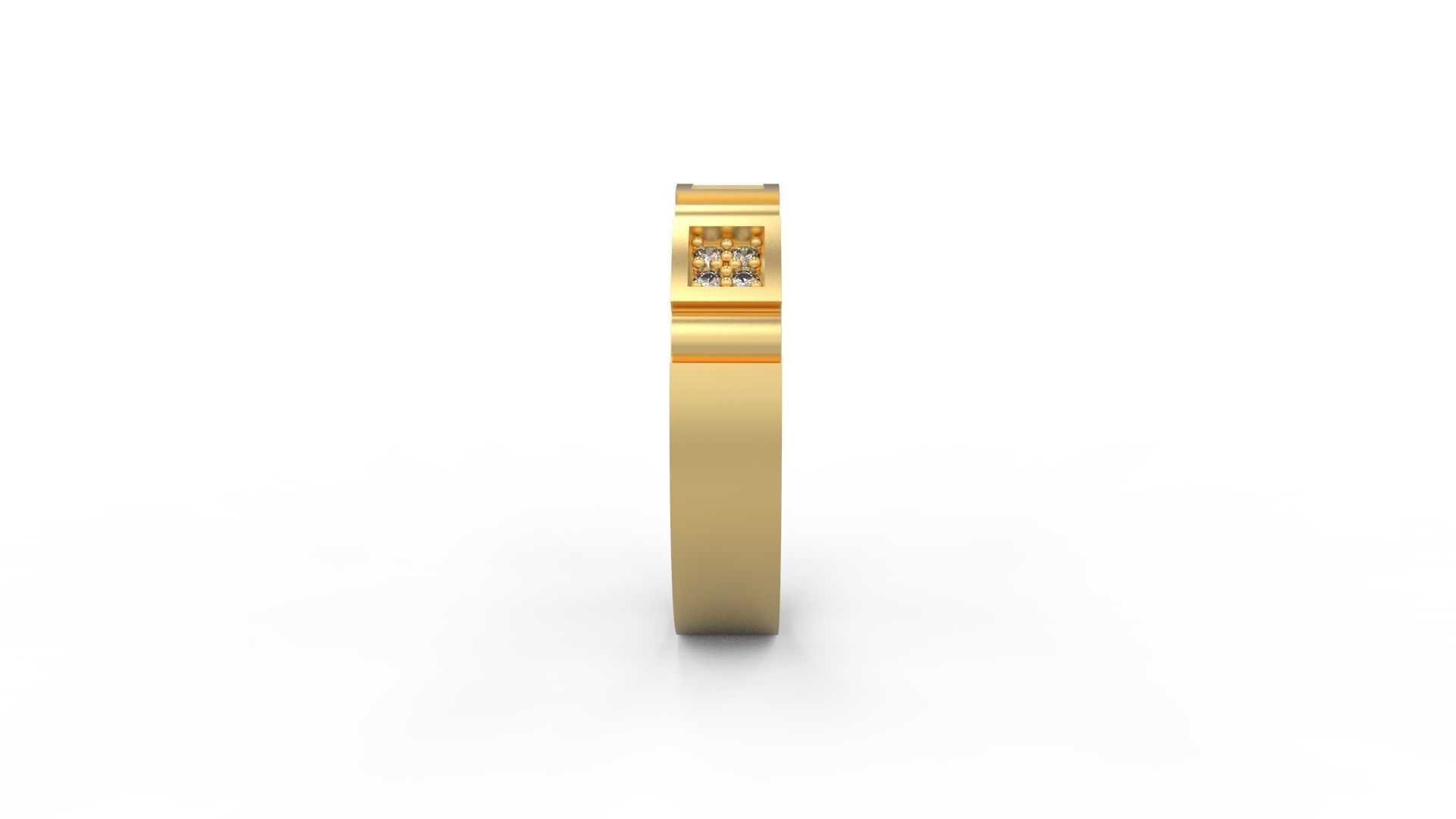 Band Ring 3D print model_3