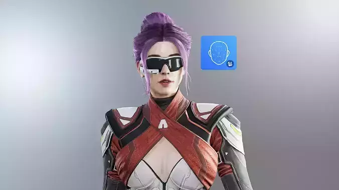 Sci-fi female Low-poly 3D model Sci-fi female Low-poly 3D model