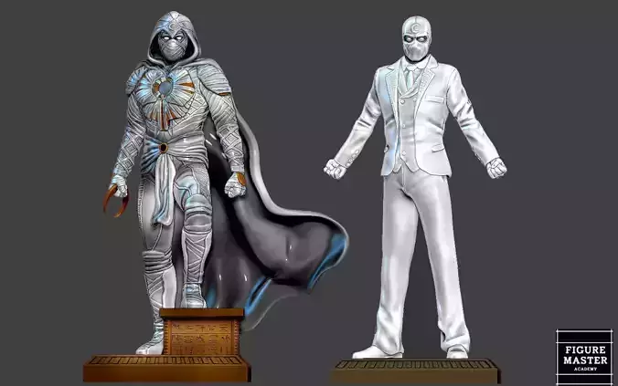 MOON KNIGHT PACK WITH MR KNIGHT MARVEL MCU DRAMA DISNEY 3D print model