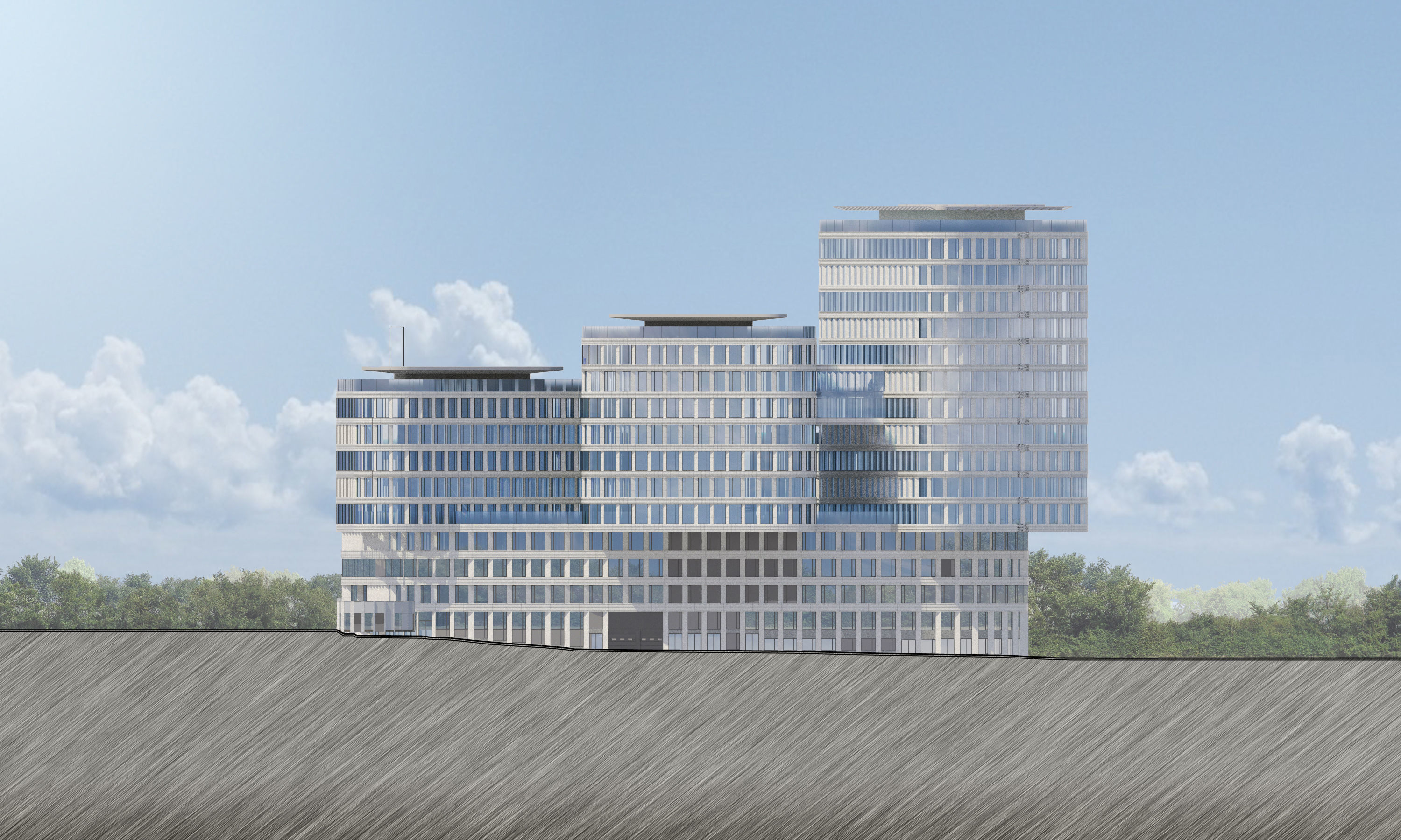 Futuristic building 3d model 3D model_3