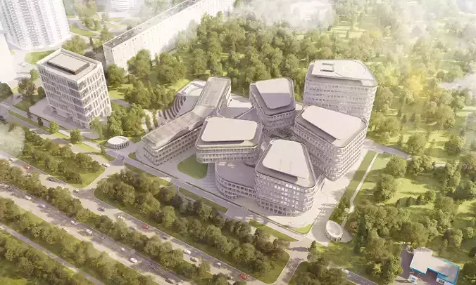 Futuristic building 3d model 3D model