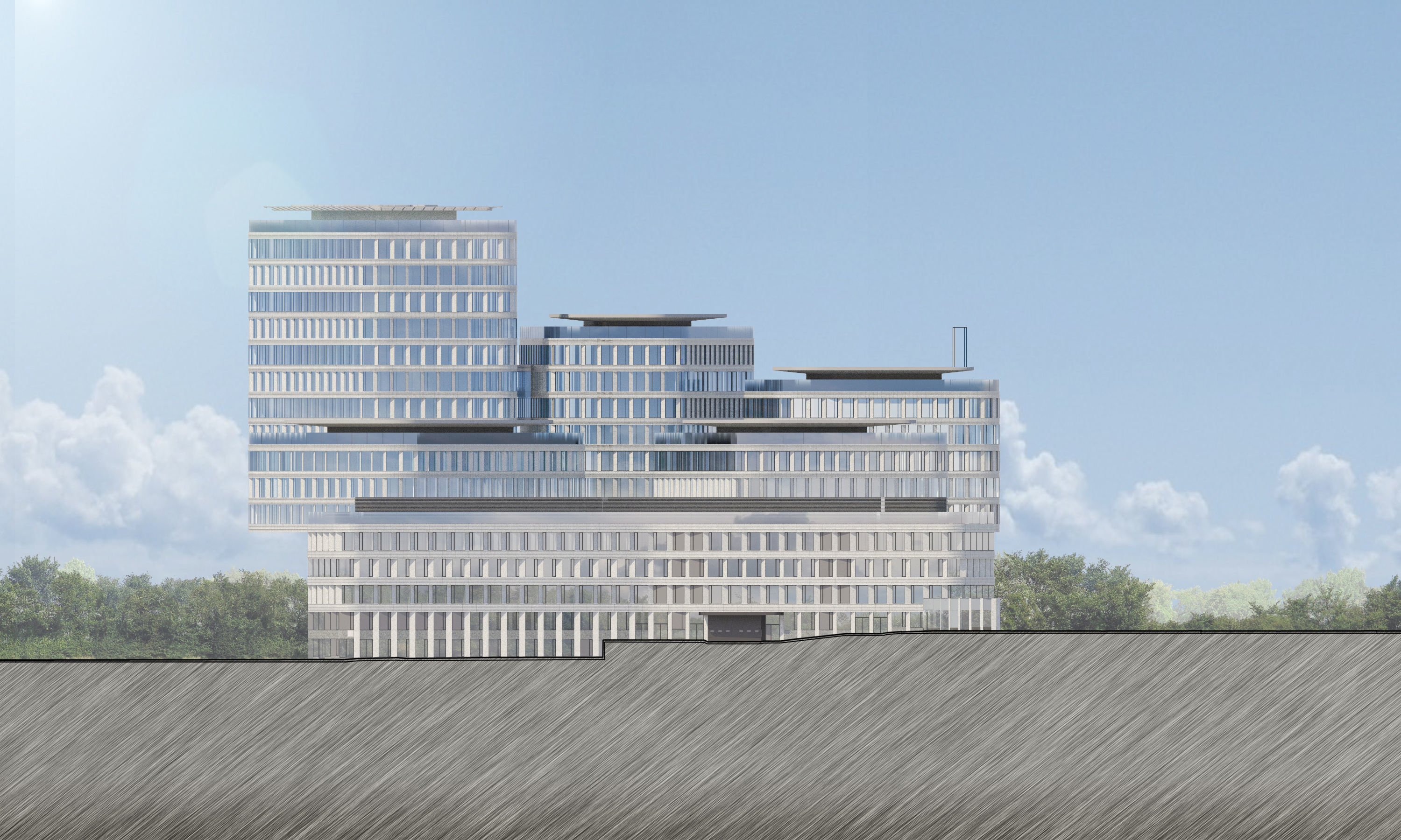 Futuristic building 3d model 3D model_4