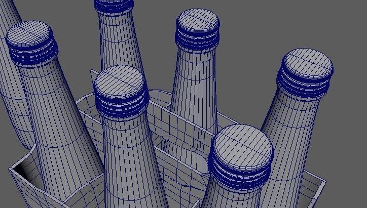 Beverage Branding Package No3 6Pack Low-poly 3D model_3