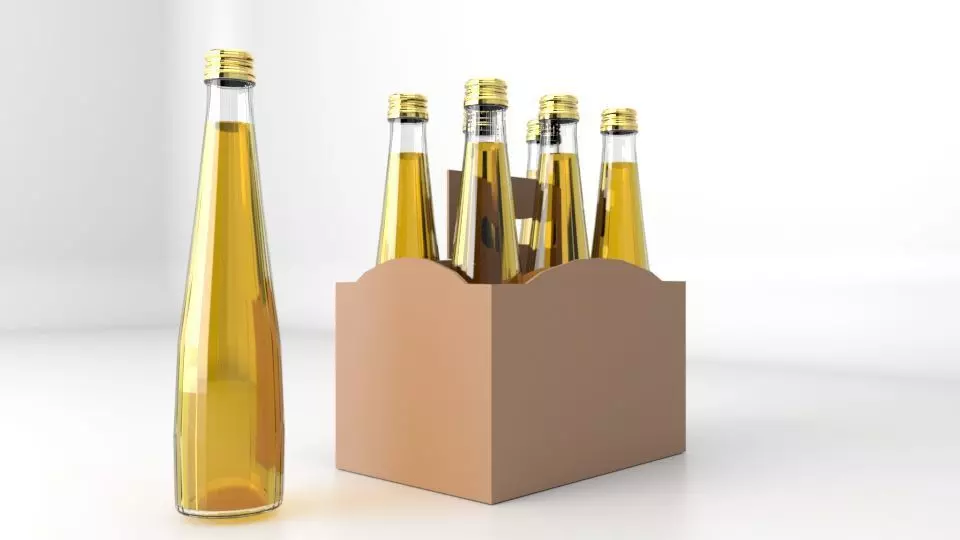 Beverage Branding Package No3 6Pack Low-poly 3D model_0