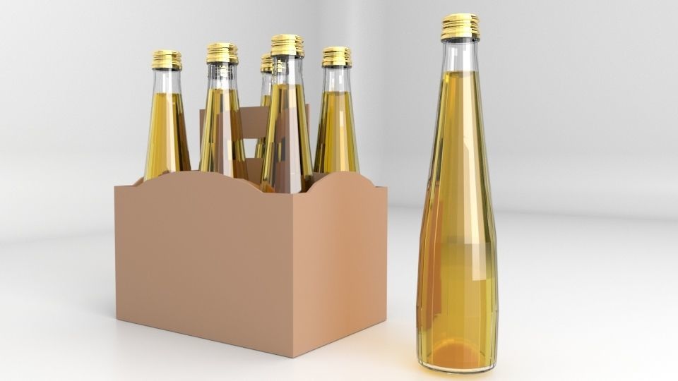 Beverage Branding Package No3 6Pack Low-poly 3D model_2