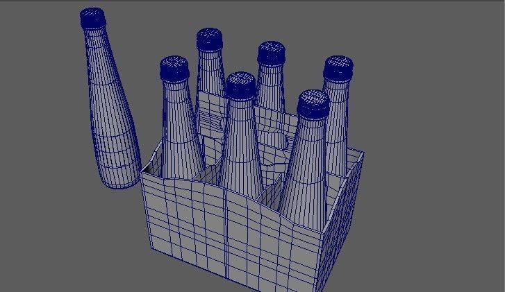 Beverage Branding Package No3 6Pack Low-poly 3D model_4