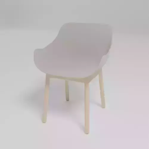 Baltic Basic wooden base polypropylene shell chair
