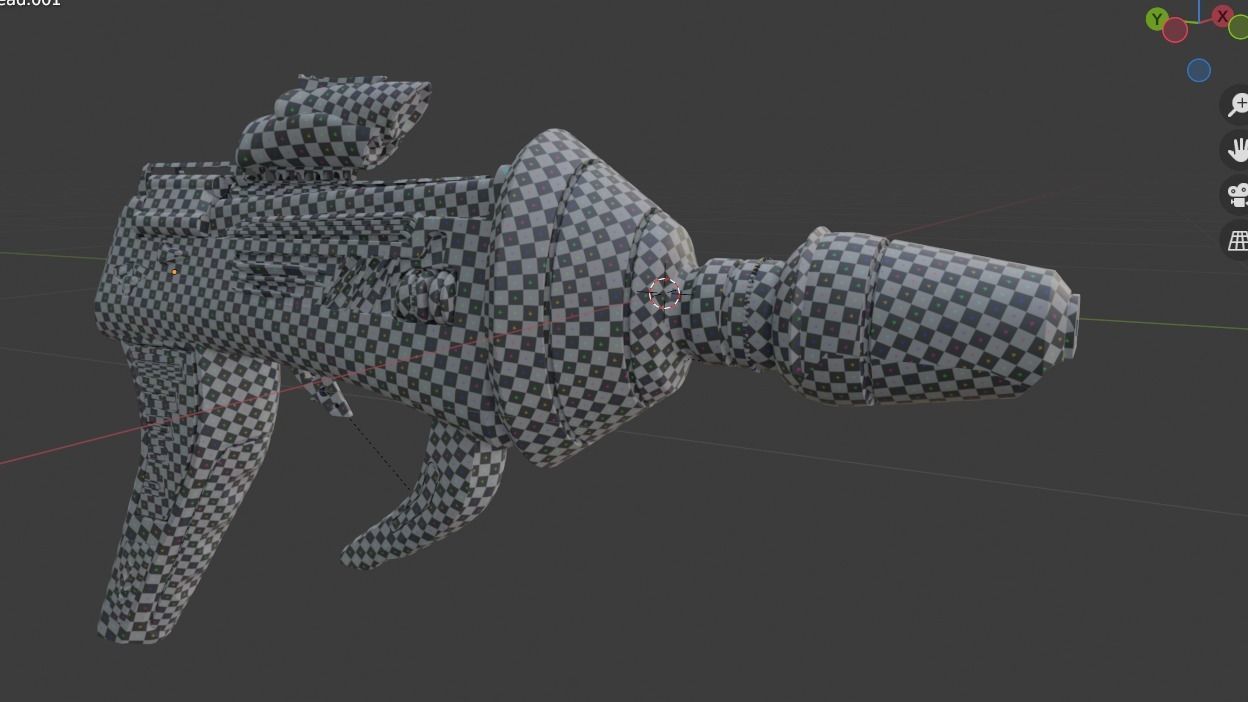 Sci fi laser Gun Free low-poly 3D model_4