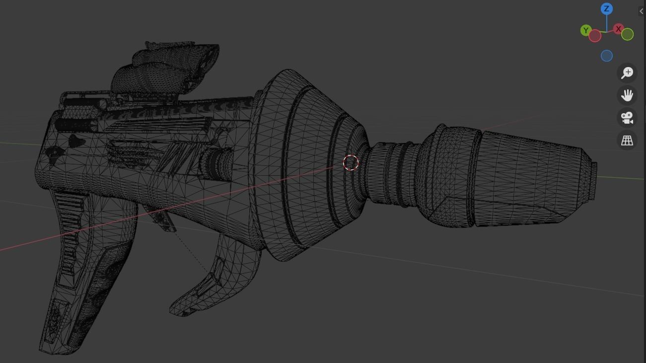 Sci fi laser Gun Free low-poly 3D model_5