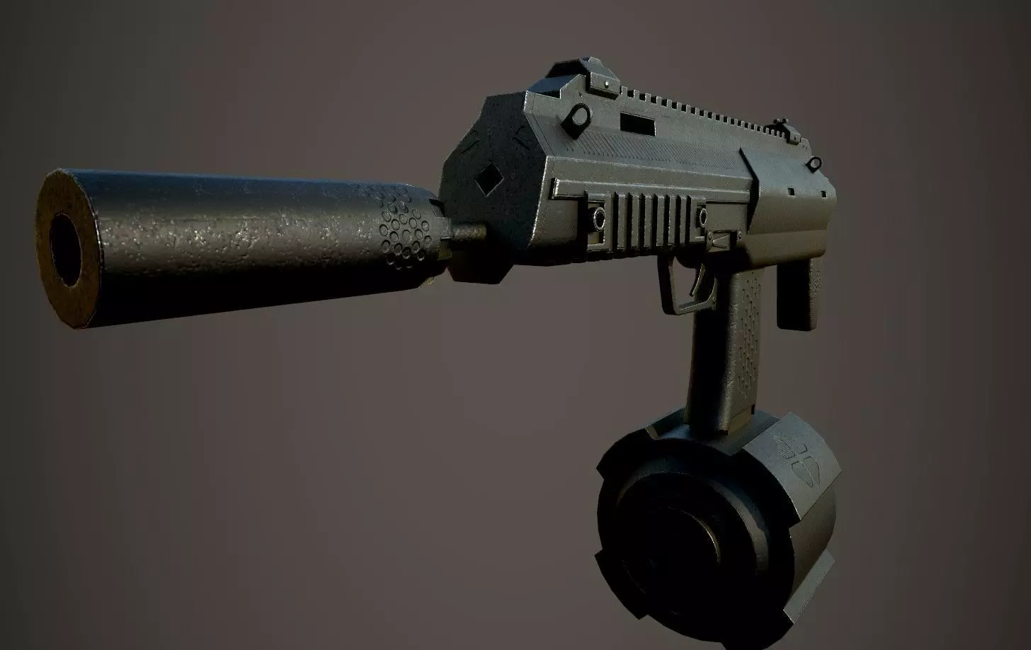 MP7 sub machine gun 3D model_0