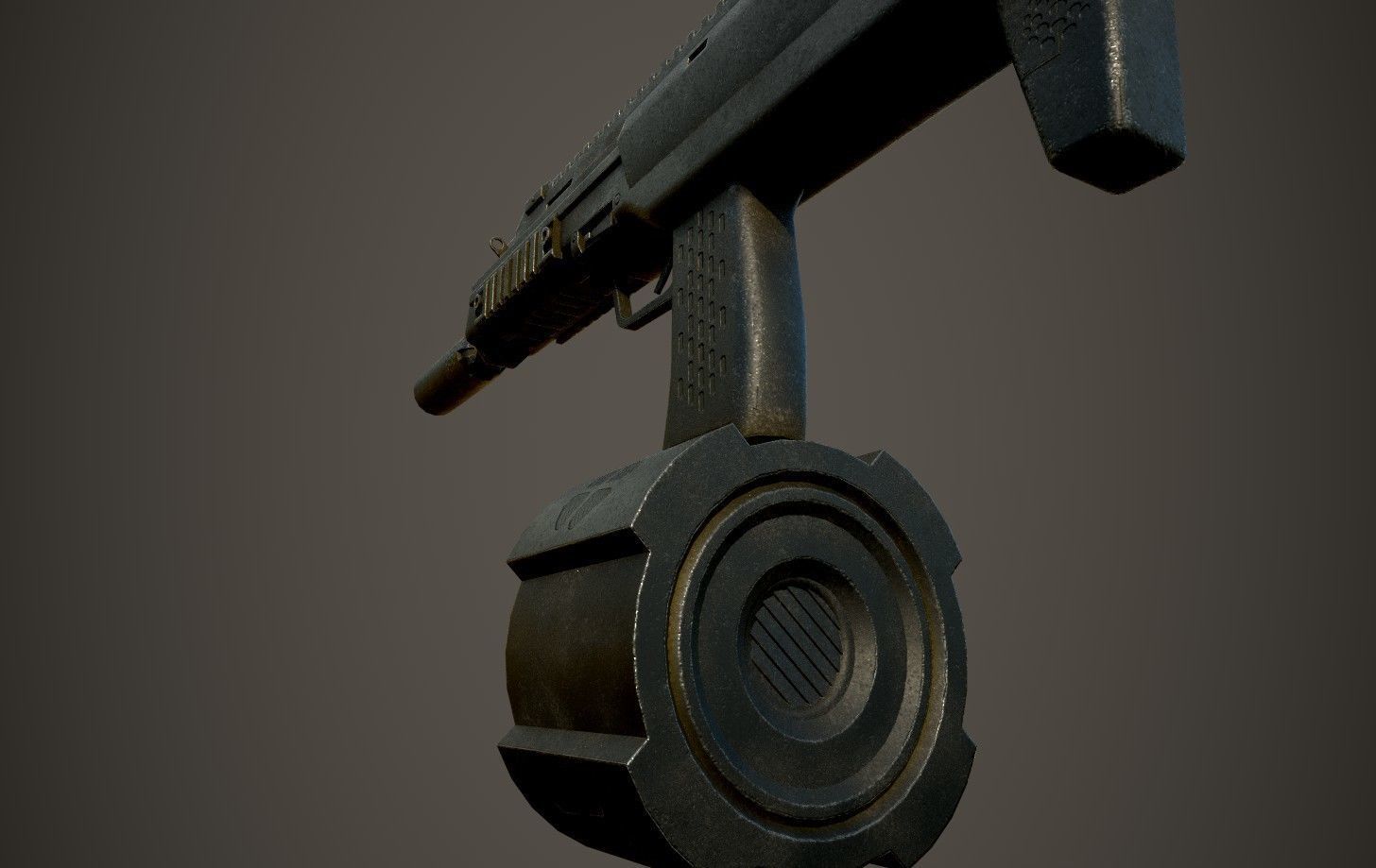 MP7 sub machine gun 3D model_2