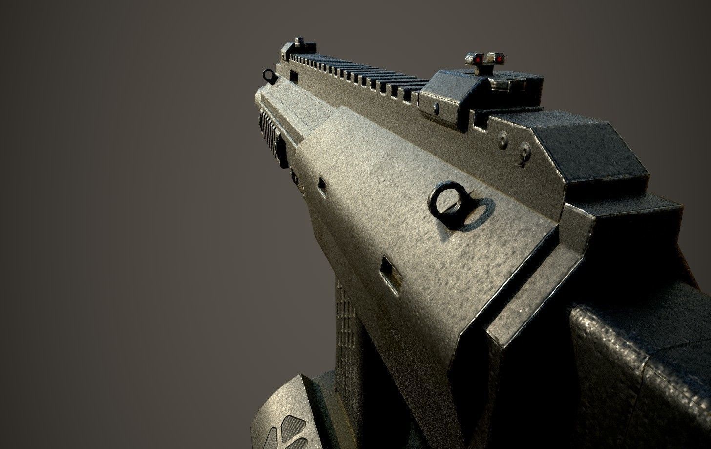 MP7 sub machine gun 3D model_1