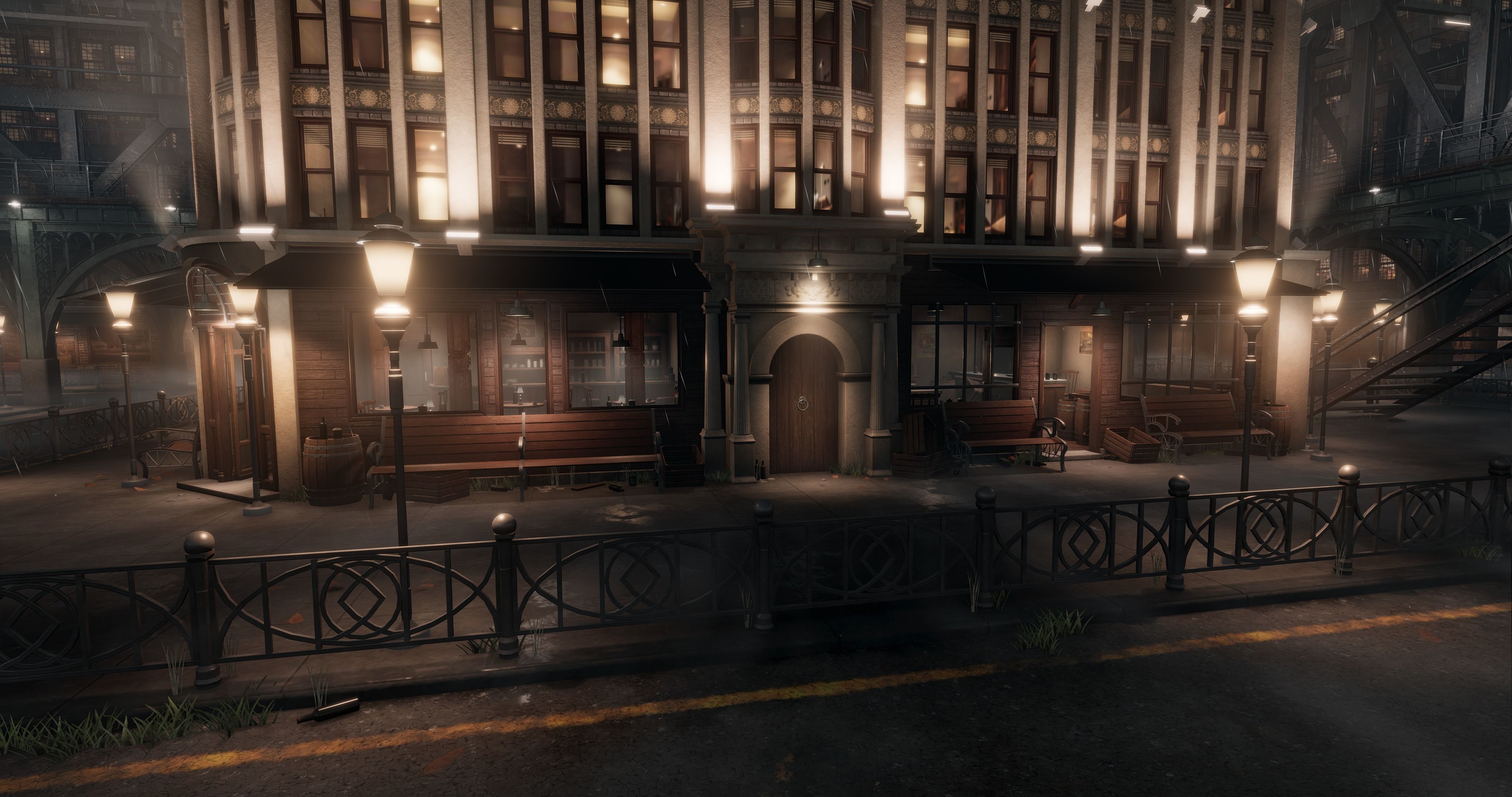 1900s Industrial Environment Low-poly 3D model_10