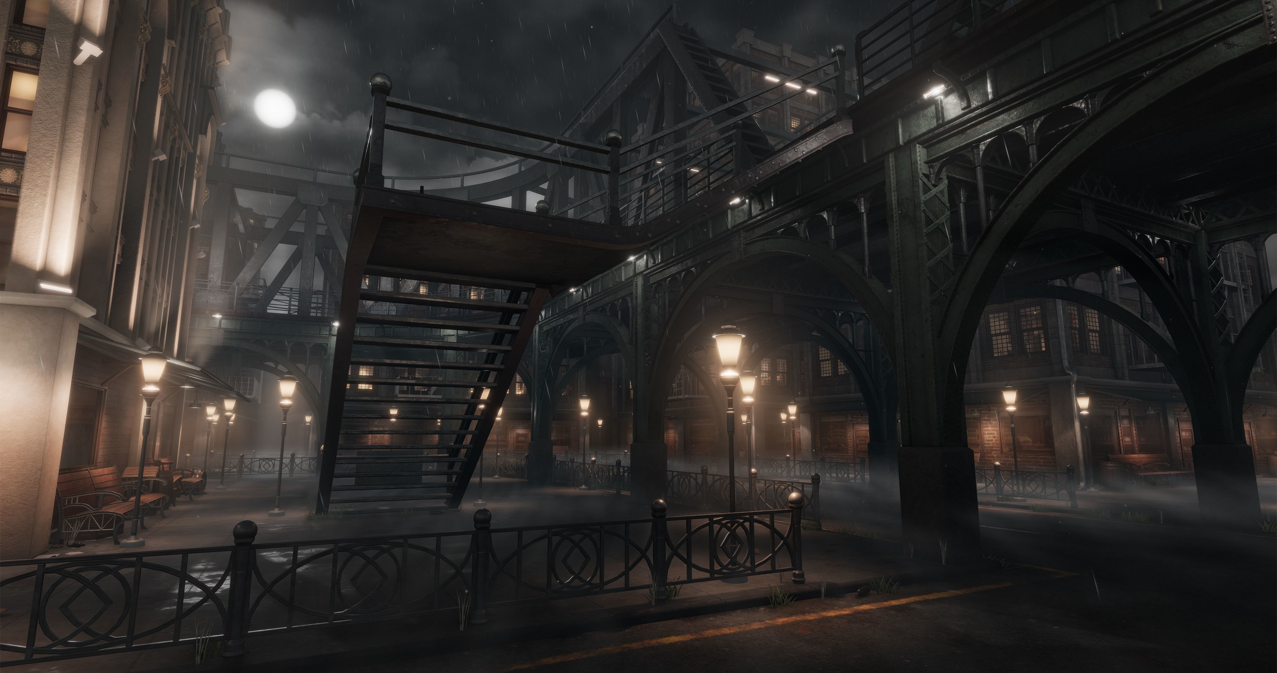 1900s Industrial Environment Low-poly 3D model_3