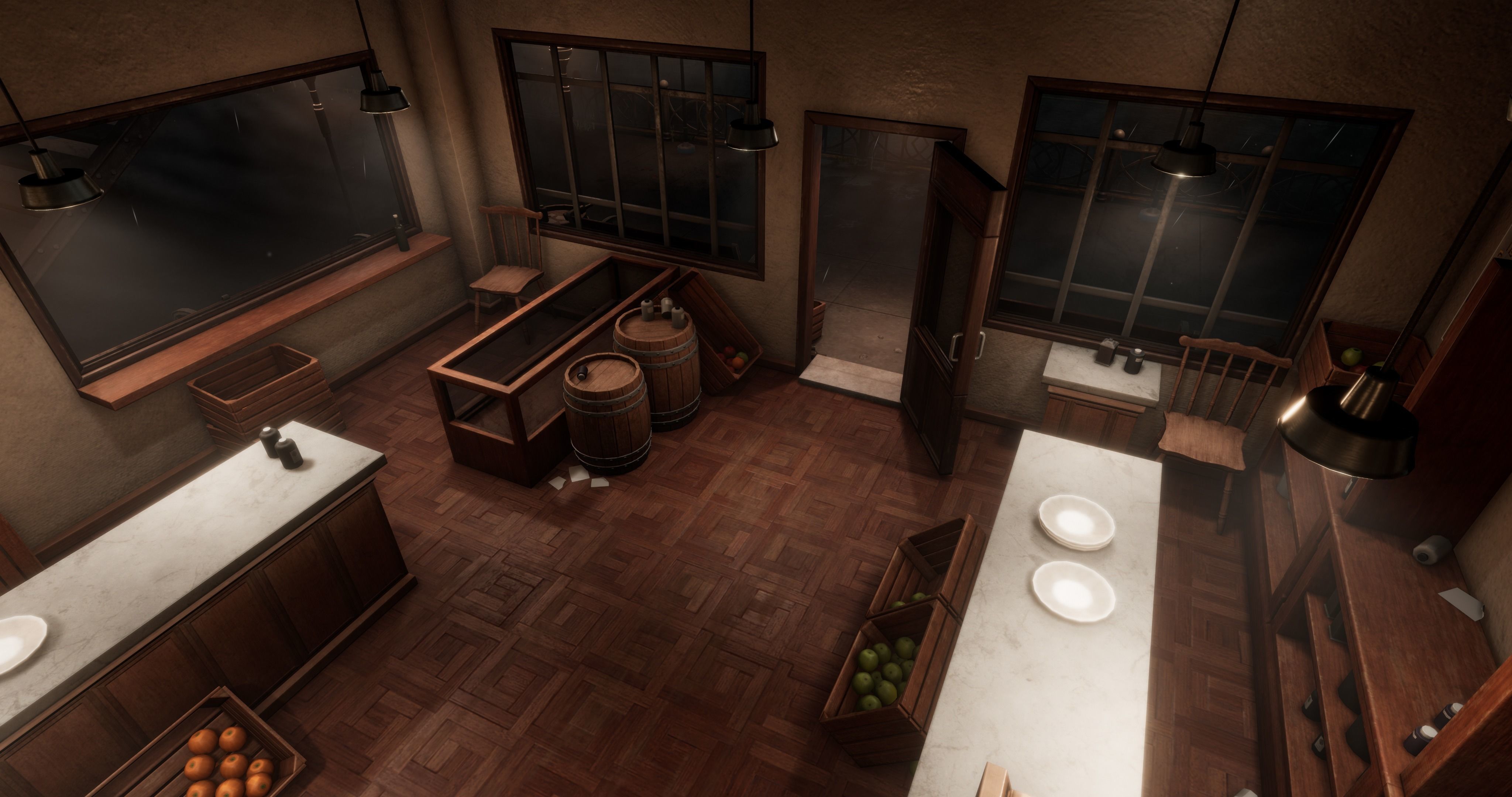 1900s Industrial Environment Low-poly 3D model_4