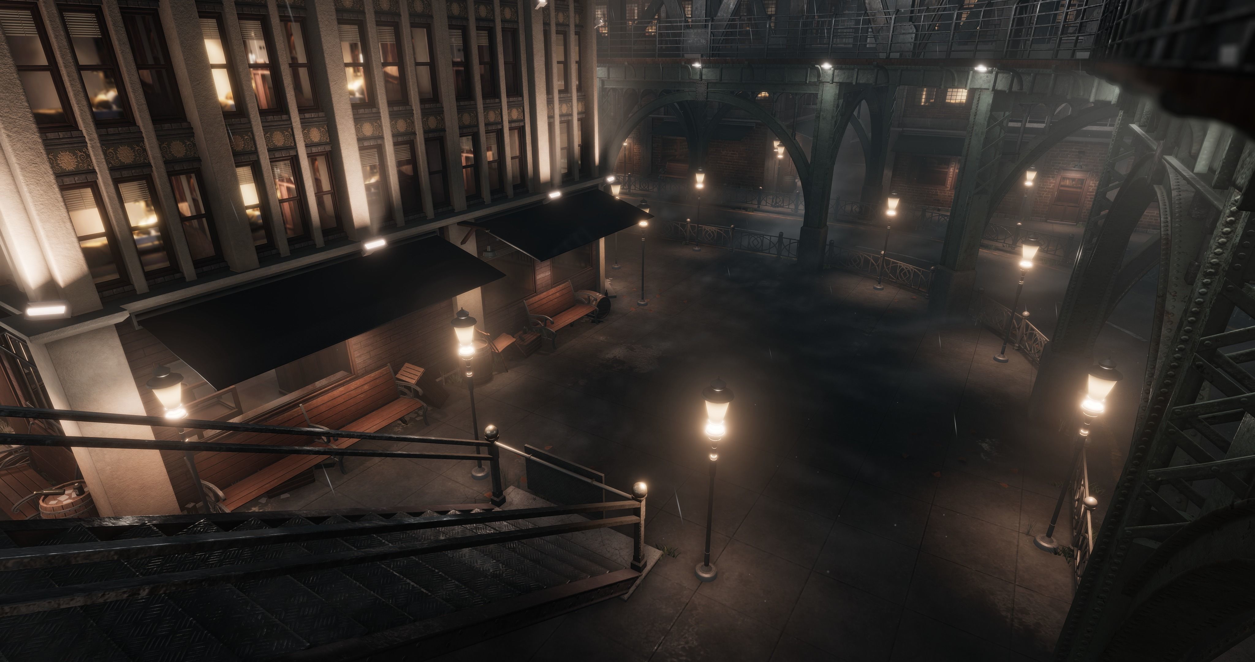 1900s Industrial Environment Low-poly 3D model_11
