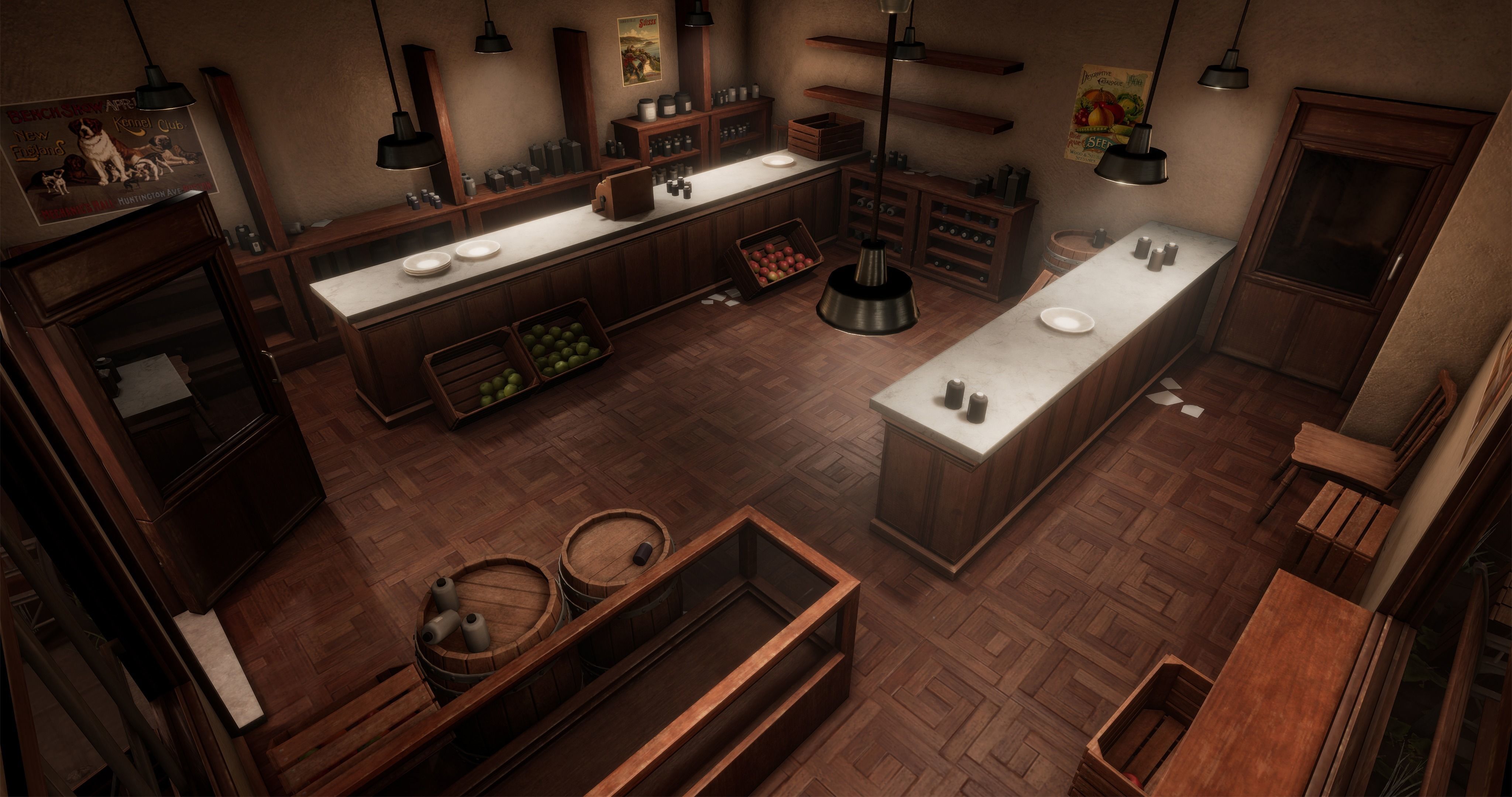 1900s Industrial Environment Low-poly 3D model_15