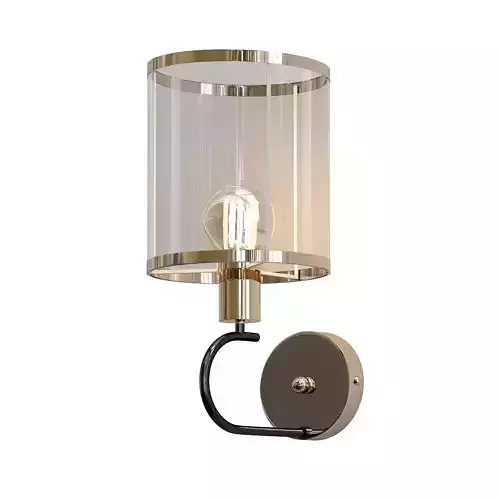 konrad wall light with glass shade