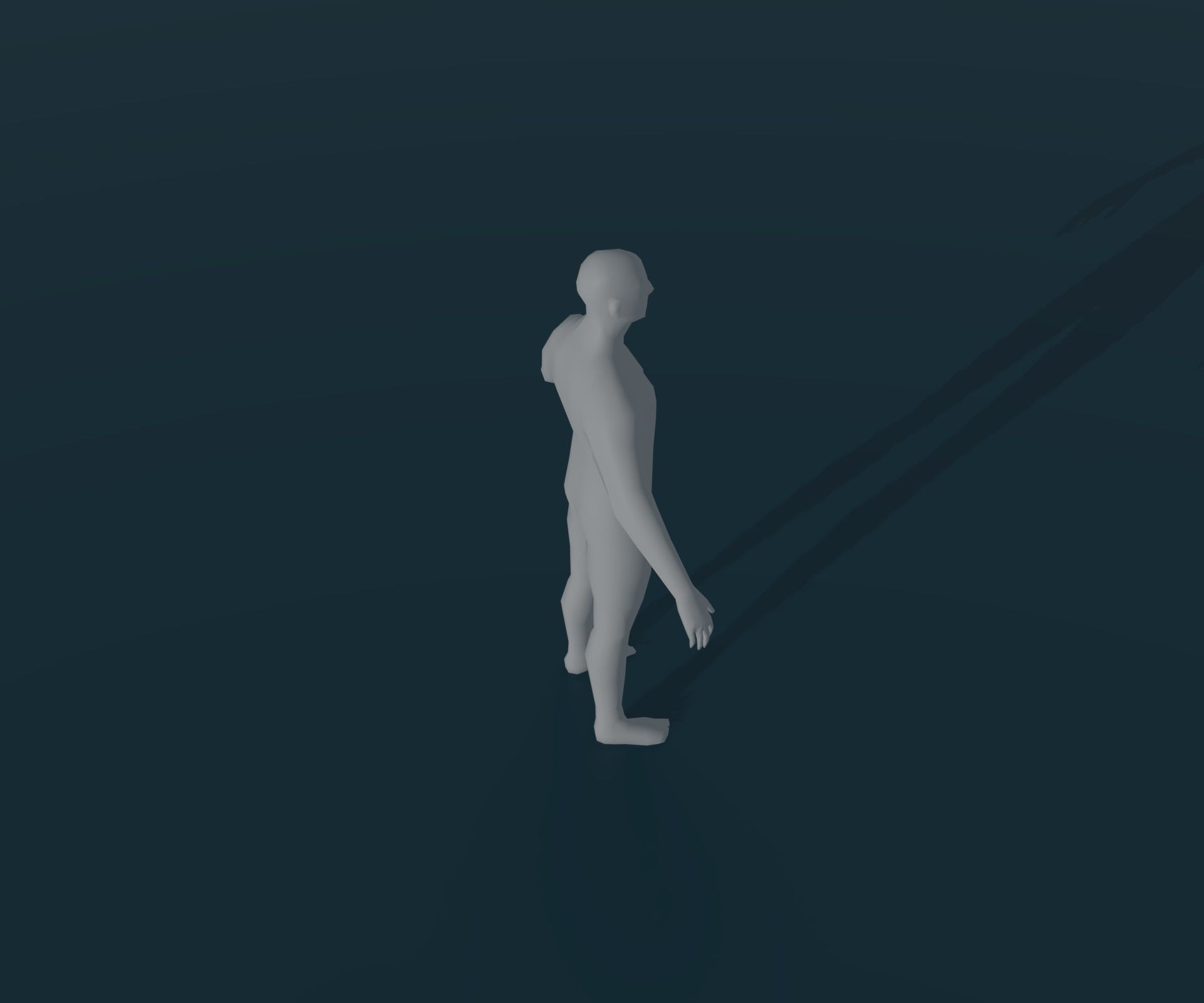 Male Body Base Mesh Animated and Rigged 3D Model 1k Polygons Low-poly 3D model_13