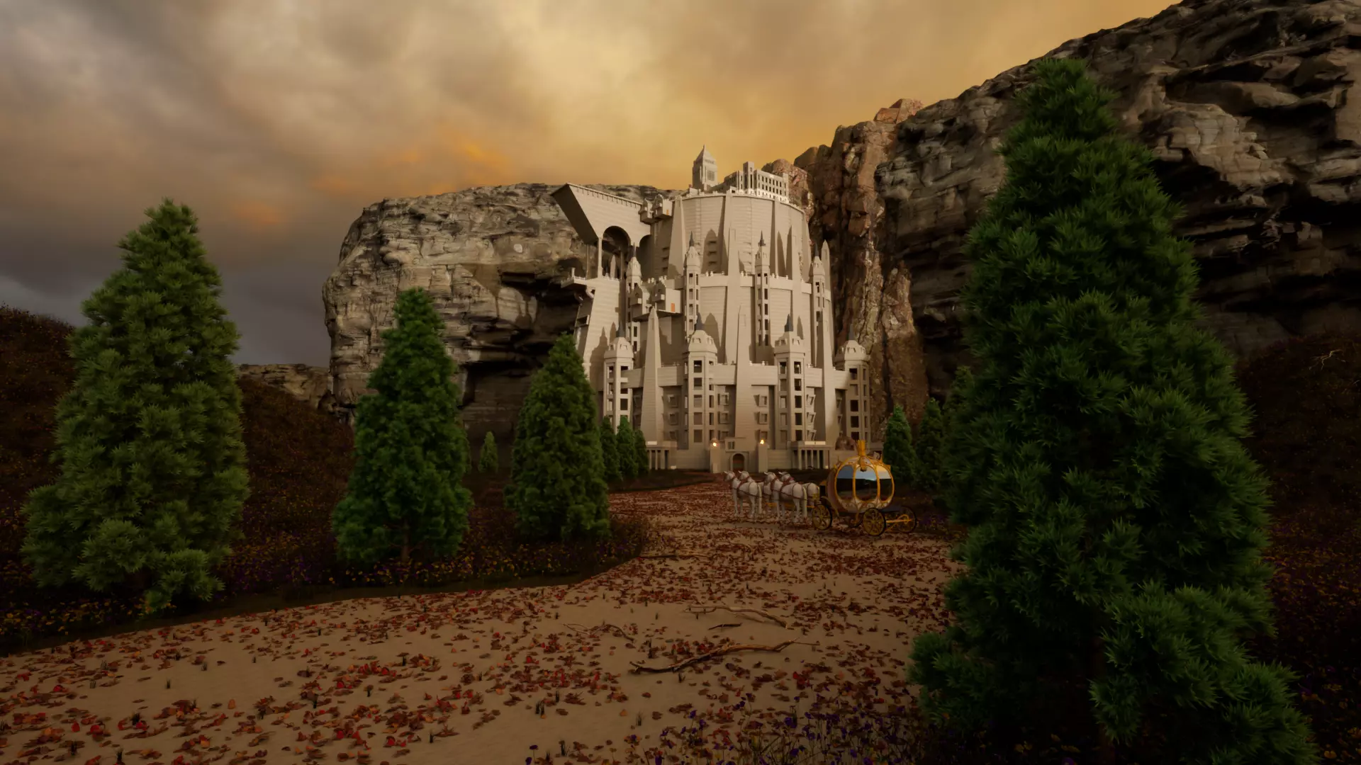 Fortress the world of Amazed Peoples 3D model_0