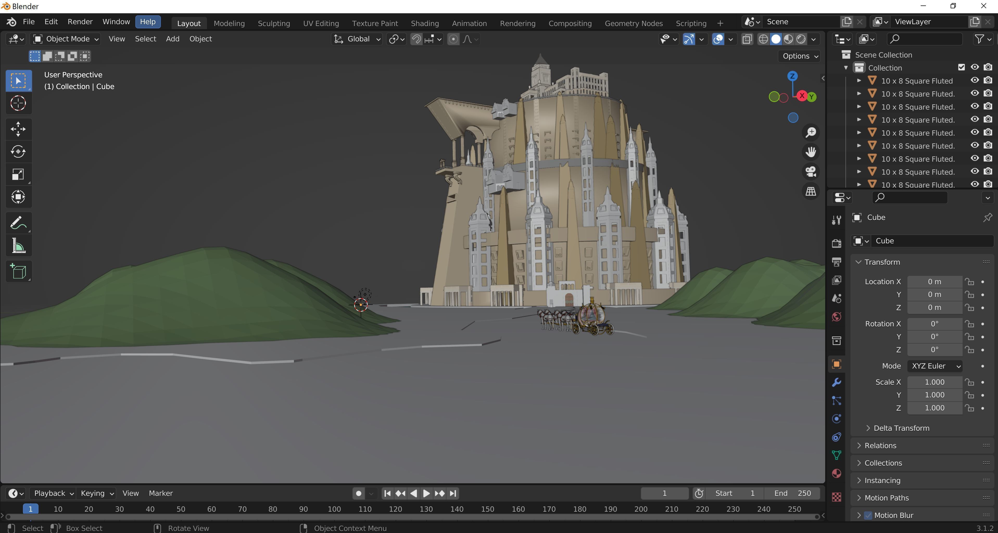 Fortress the world of Amazed Peoples 3D model_2